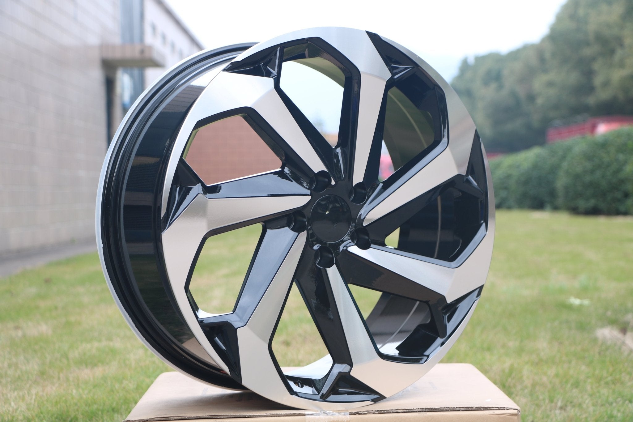 W316 Black Machined Face 22x8.0 ET40 5x100 CB73.1 - Gun Hill Tire House (WTW - WHOLESALE TIRES & WHEELS)