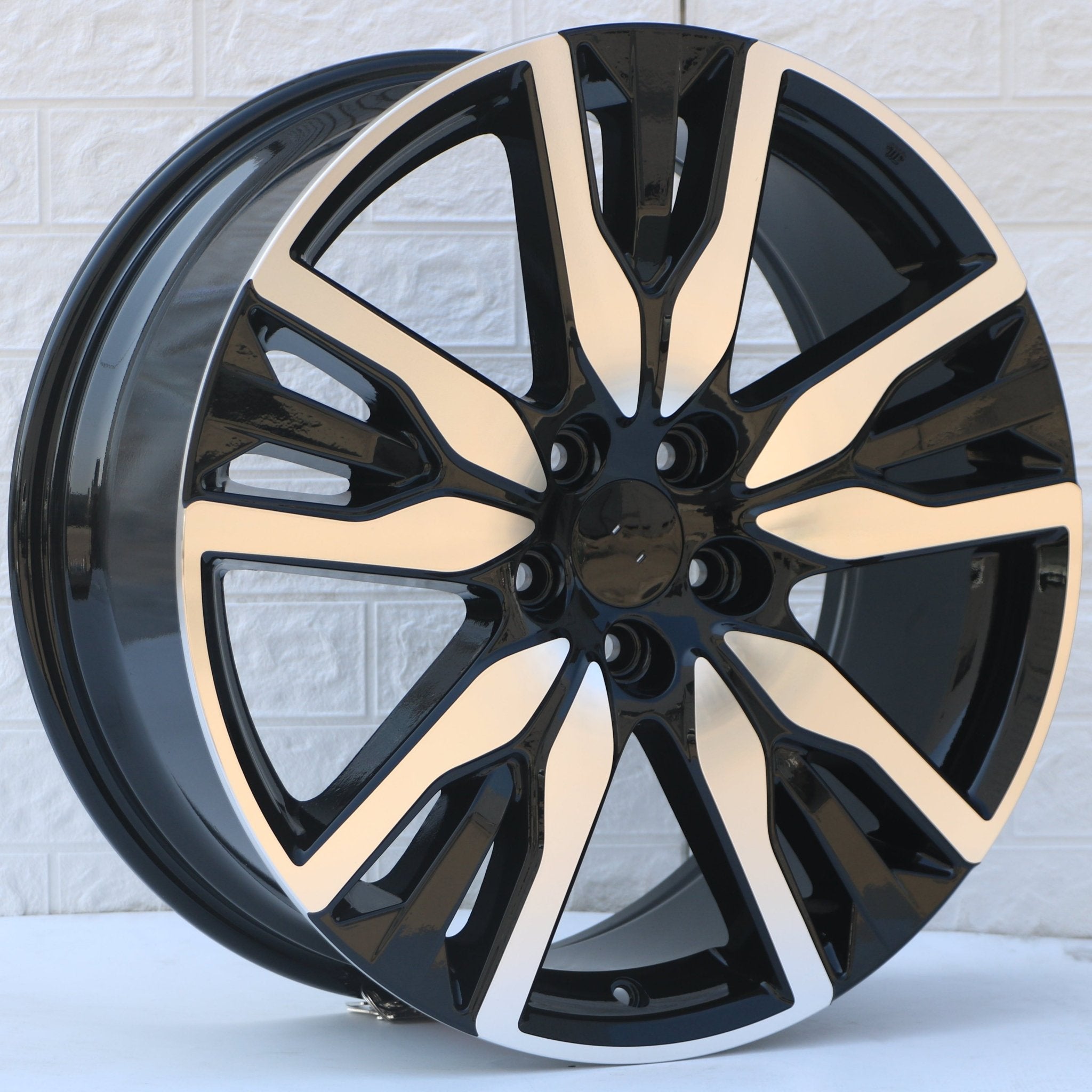 W319 D2030 Black Machined Face 20x8.0 ET55 CB64.1 5x114.3 C1352 - B - Gun Hill Tire House (WTW - WHOLESALE TIRES & WHEELS)