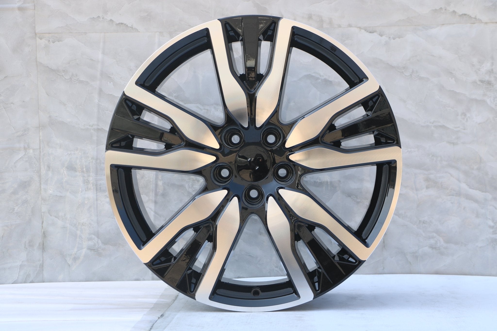 W319 D2030 Black Machined Face 20x8.0 ET55 CB64.1 5x114.3 C1352 - B - Gun Hill Tire House (WTW - WHOLESALE TIRES & WHEELS)