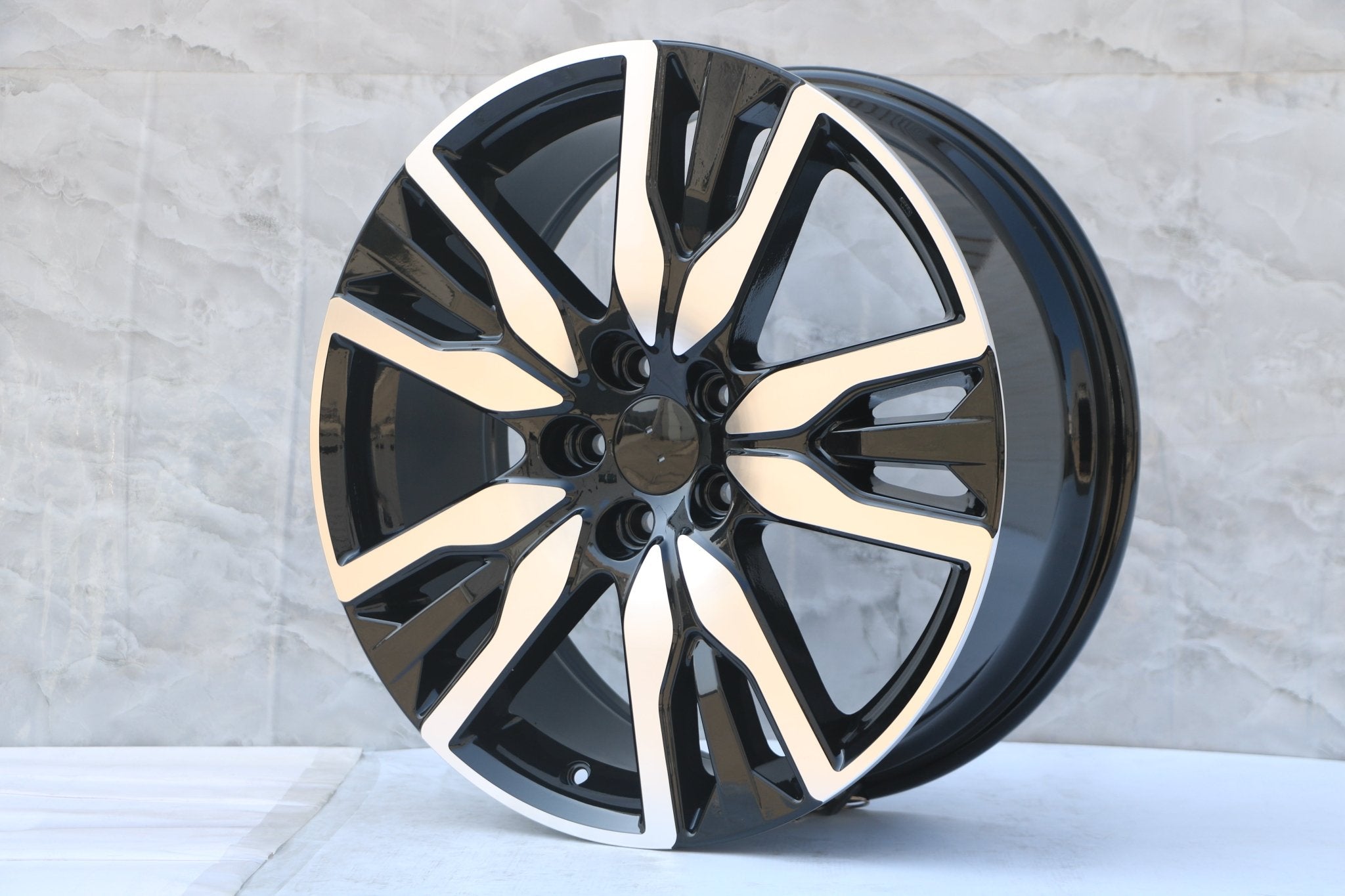 W319 D2030 Black Machined Face 20x8.0 ET55 CB64.1 5x114.3 C1352 - B - Gun Hill Tire House (WTW - WHOLESALE TIRES & WHEELS)