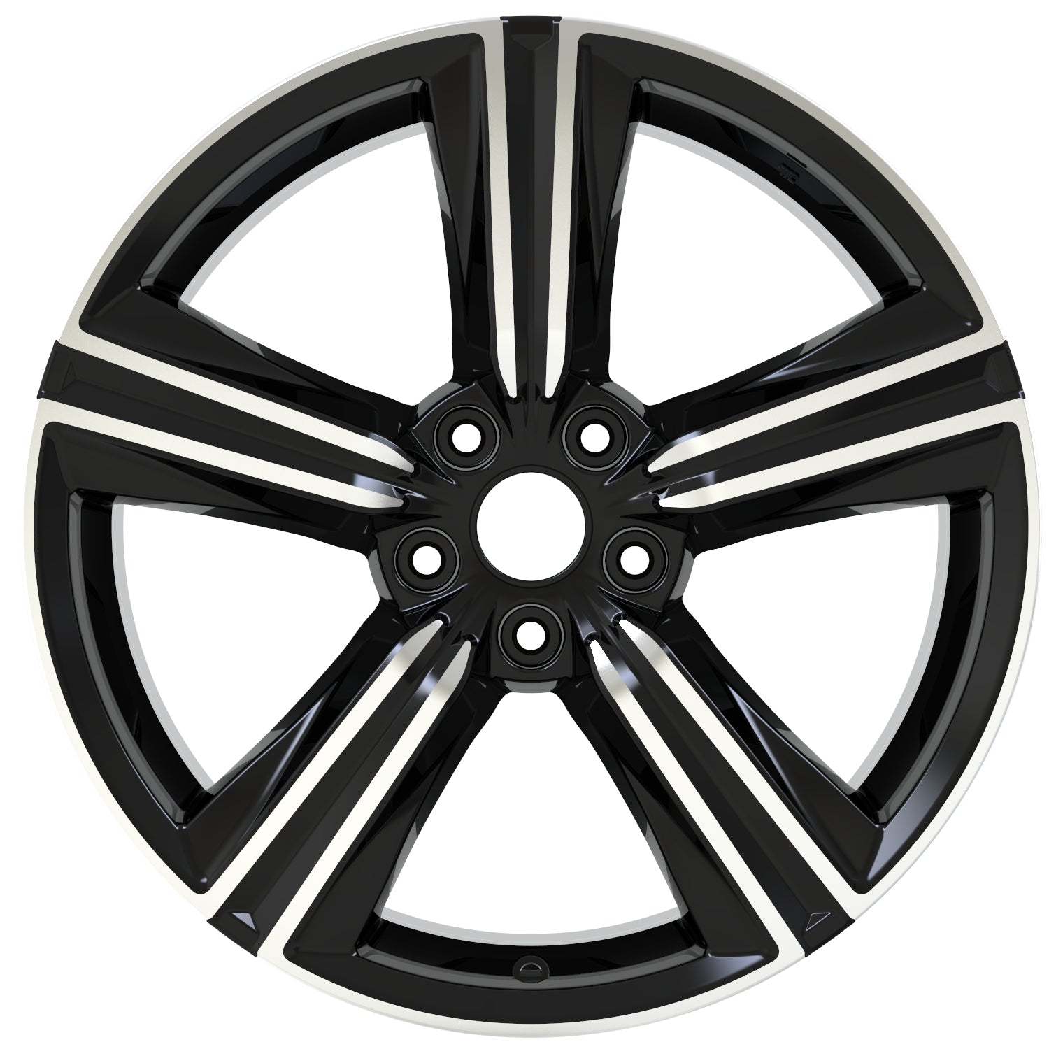 W324 D1910 Black Machined Face 19x8.5 ET50 CB64.1 5x114.3 C1352A - B - Gun Hill Tire House (WTW - WHOLESALE TIRES & WHEELS)