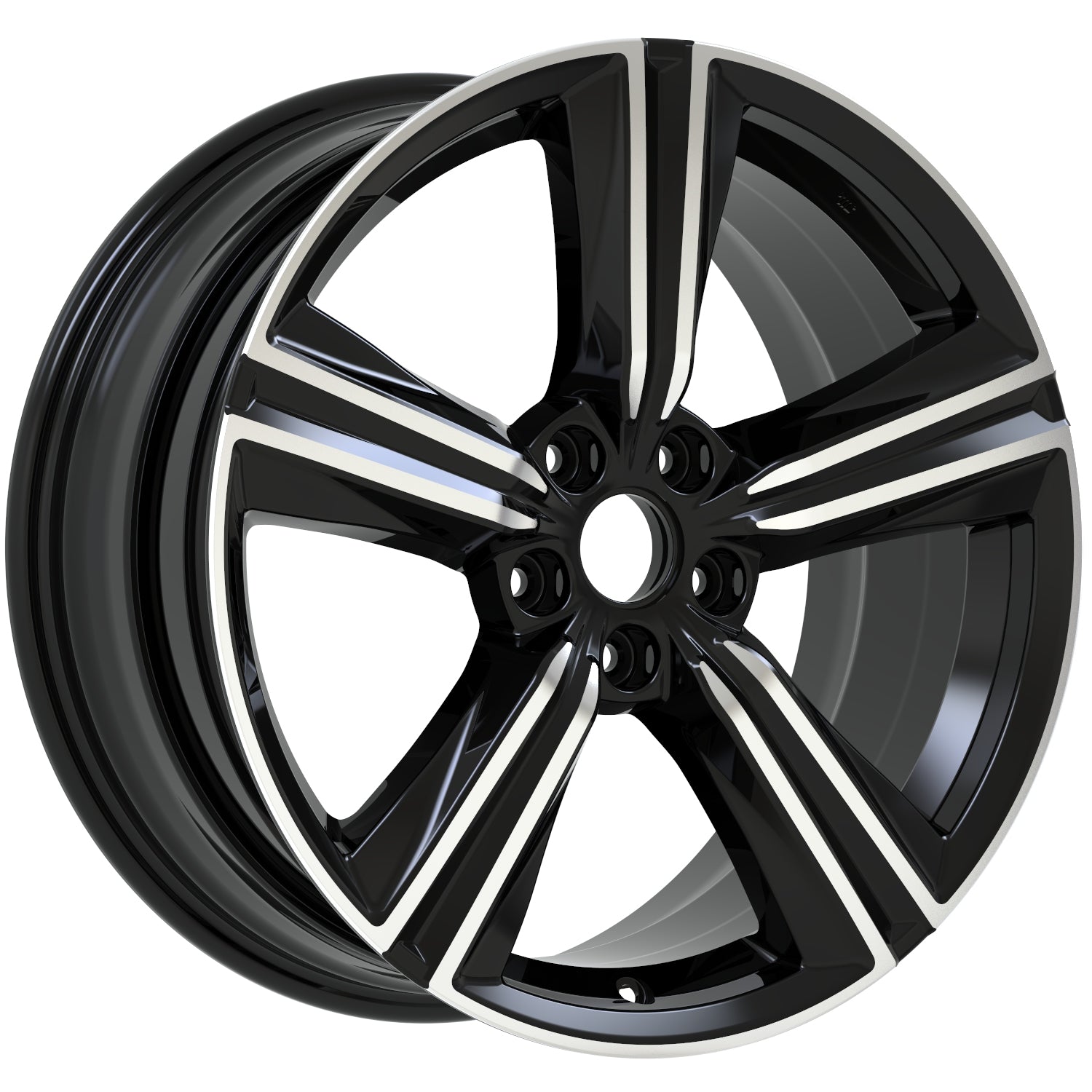 W324 D1910 Black Machined Face 19x8.5 ET50 CB64.1 5x114.3 C1352A - B - Gun Hill Tire House (WTW - WHOLESALE TIRES & WHEELS)