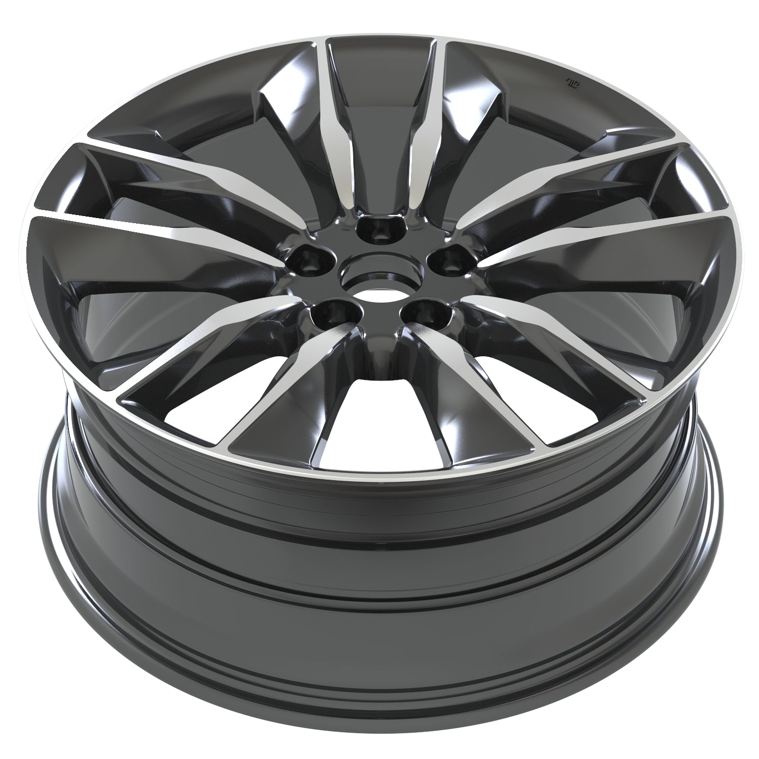 W400 D1922 Black Machined Face 21x9.5 ET55 5x120 CB72.56 - Gun Hill Tire House (WTW - WHOLESALE TIRES & WHEELS)