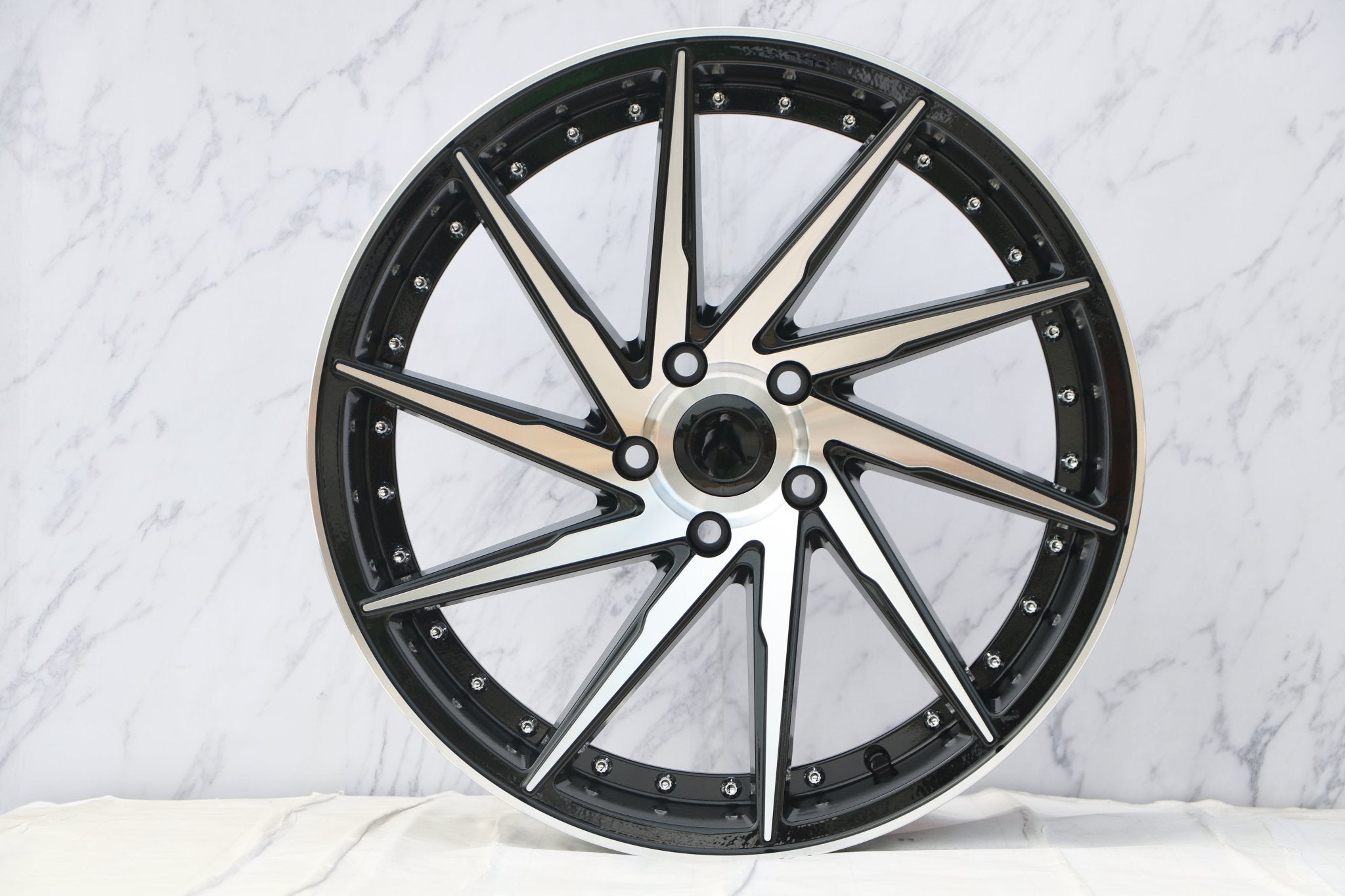 W511 1284A Black Machined Face 19*9.5 Et35 5x114.3 CB73.1 - Gun Hill Tire House (WTW - WHOLESALE TIRES & WHEELS)