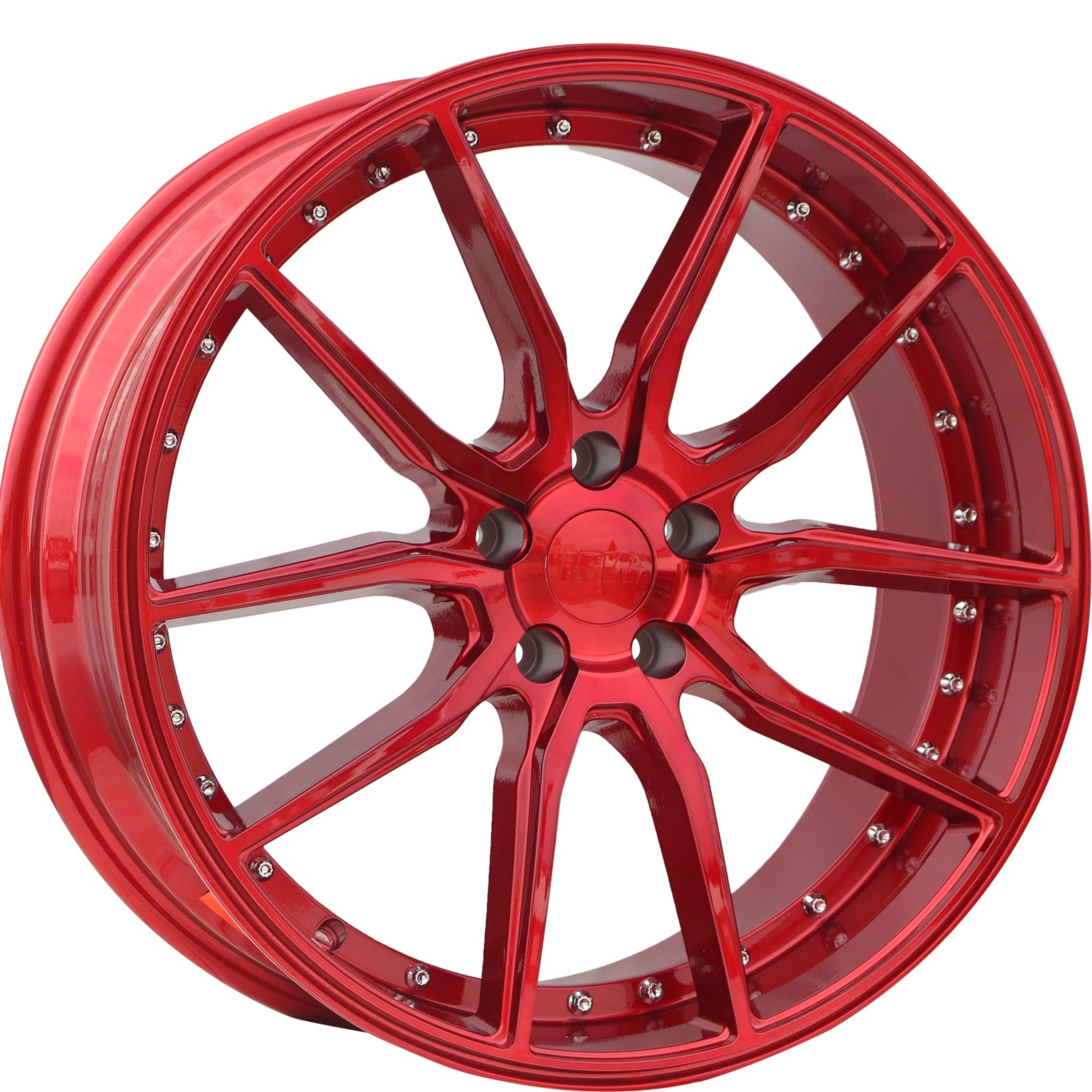 W512 Red with Silver Rivet 20*9.5 ET35 5x114.3 CB73.1 - Gun Hill Tire House (WTW - WHOLESALE TIRES & WHEELS)