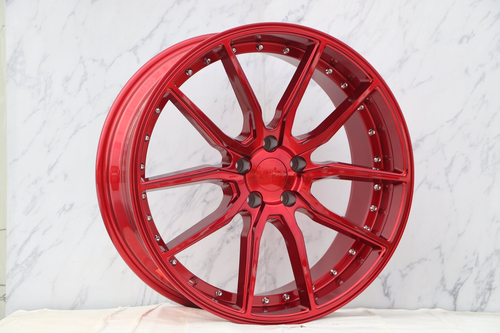 W512 Red with Silver Rivet 20*9.5 ET35 5x114.3 CB73.1 - Gun Hill Tire House (WTW - WHOLESALE TIRES & WHEELS)