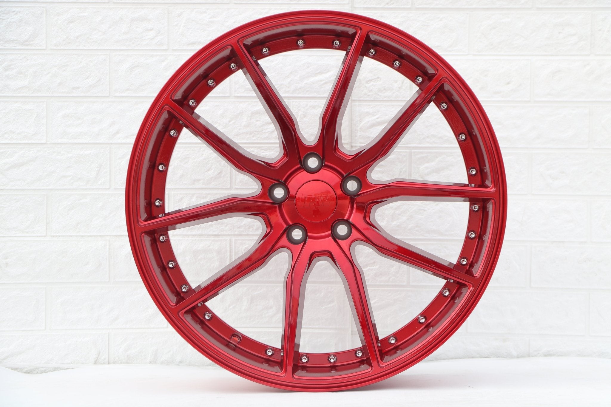 W512 Red with Silver Rivet 20*9.5 ET35 5x114.3 CB73.1 - Gun Hill Tire House (WTW - WHOLESALE TIRES & WHEELS)