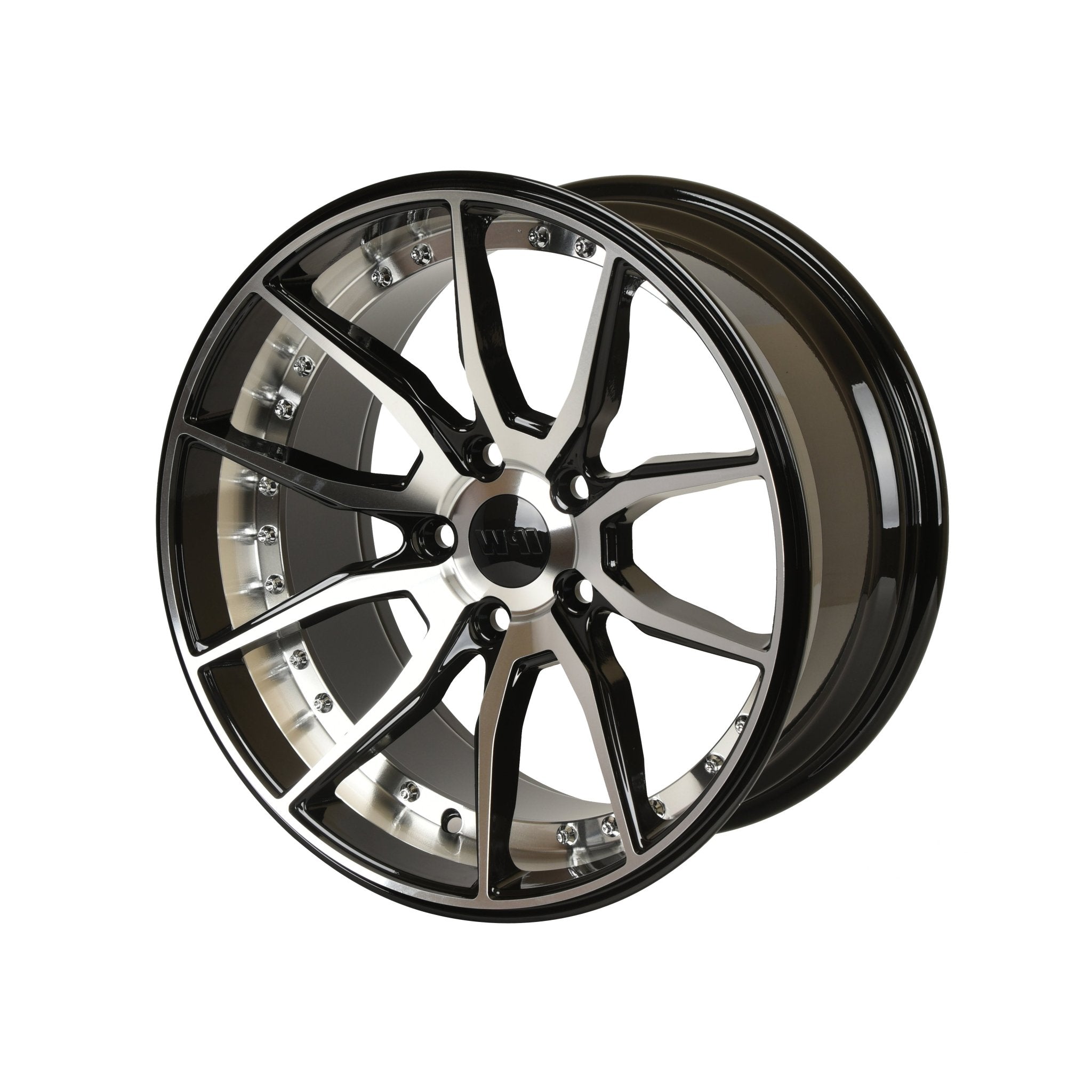 W512 Black Mchined Face 17x7.0 ET35 5x100/114.3 CB73.1 - Gun Hill Tire House (WTW - WHOLESALE TIRES & WHEELS)