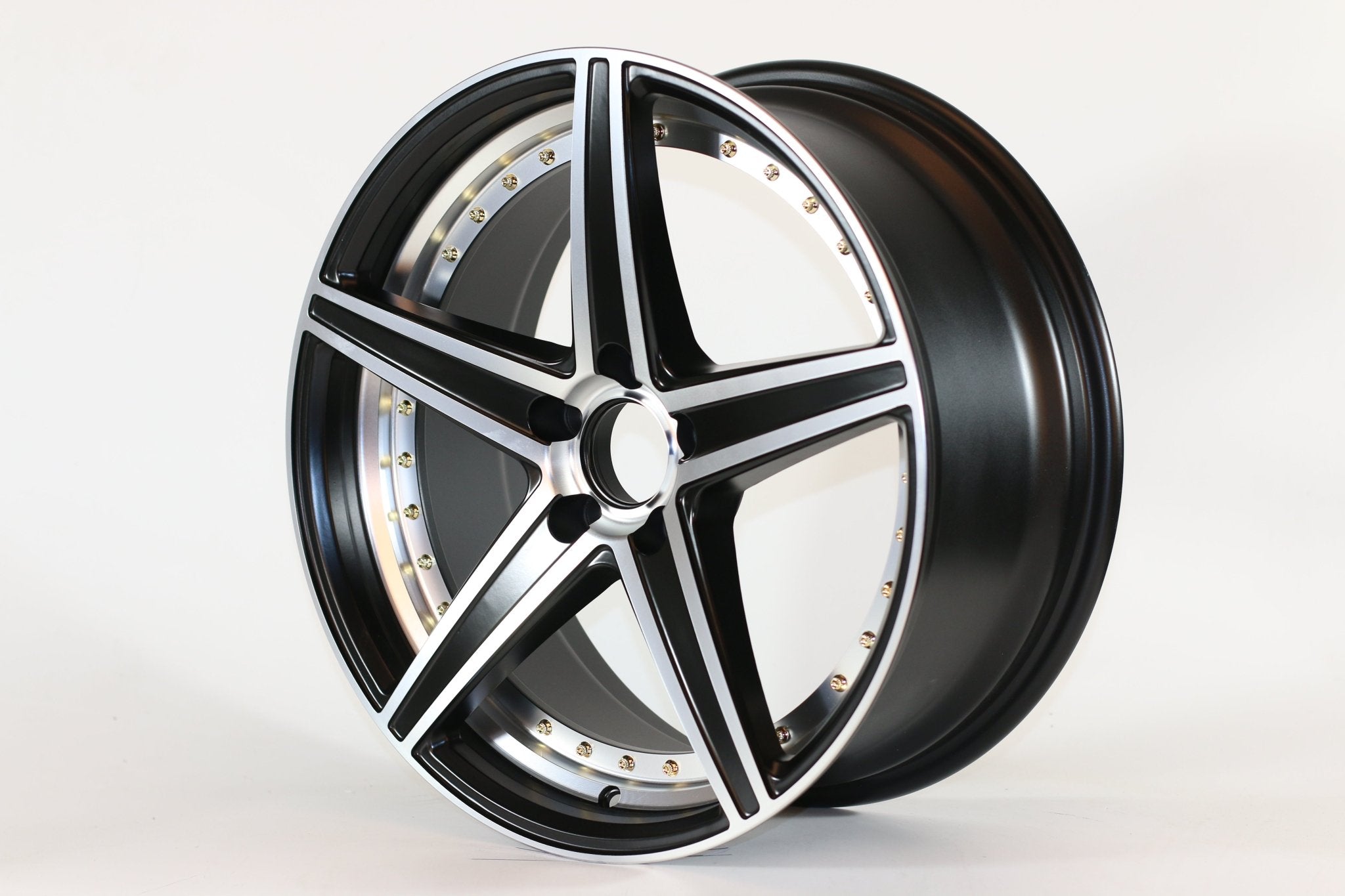 W521 XH915 Satin Black Ingrave Silver Rivet 18x8.0 ET35 5x114.3 CB73.1 - Gun Hill Tire House (WTW - WHOLESALE TIRES & WHEELS)