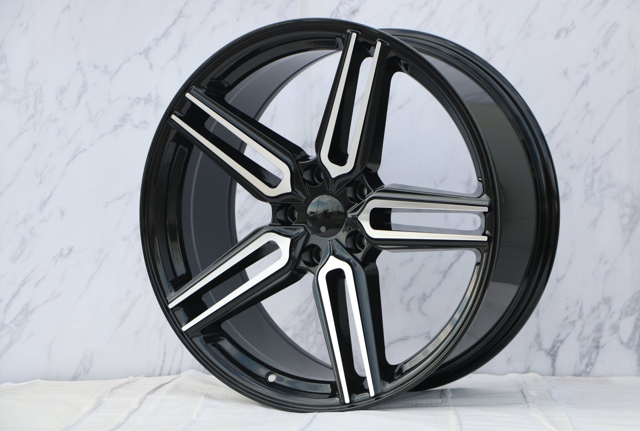 W522 Black Machined Face 20x9.0 ET35 5x120 CB72.5 - Gun Hill Tire House (WTW - WHOLESALE TIRES & WHEELS)