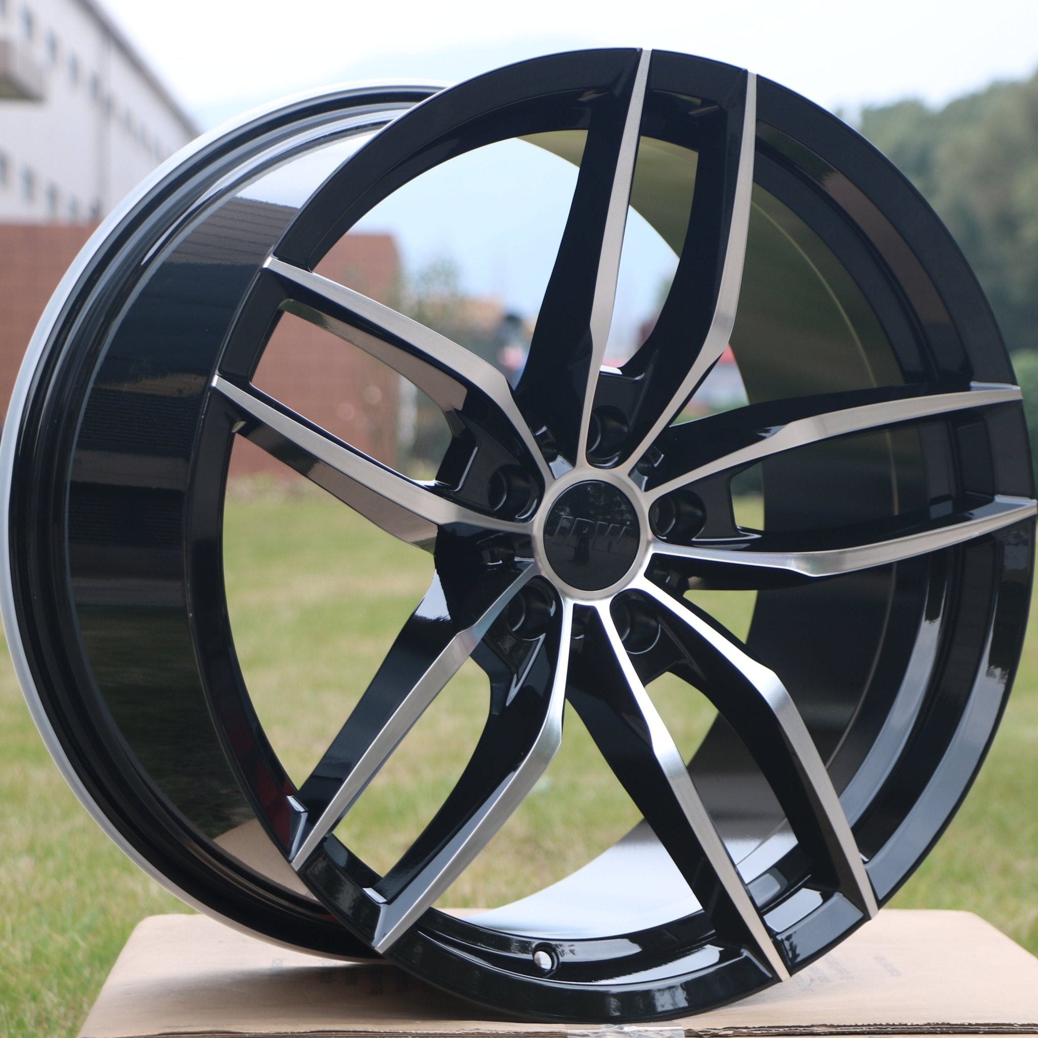 W524 D1407 20x8.5 Black Machined Face 20x8.5 Et35 5x114.3 CB73.1 - Gun Hill Tire House (WTW - WHOLESALE TIRES & WHEELS)