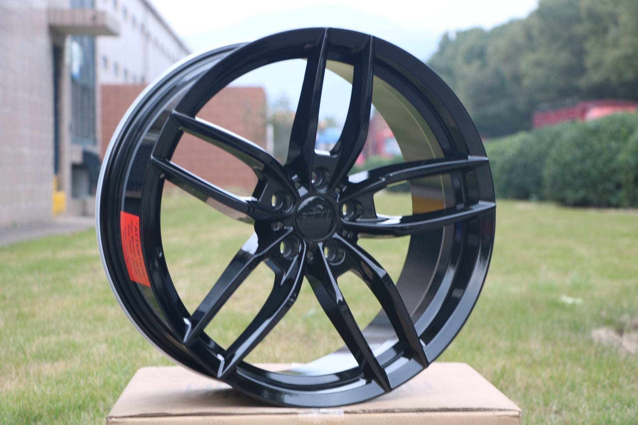 W524 D1407 20x9.5 Gloss Black 20x8.5 Et35 5x114.3 CB73.1 - Gun Hill Tire House (WTW - WHOLESALE TIRES & WHEELS)