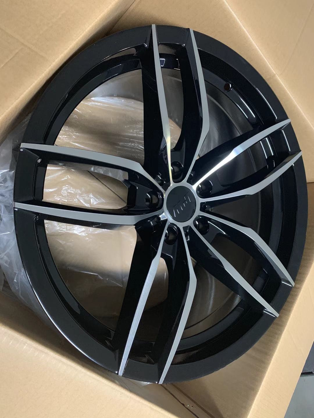 W524 D1407 20x9.5 Black Machined Face 20x8.5 Et35 5x114.3 CB73.1 - Gun Hill Tire House (WTW - WHOLESALE TIRES & WHEELS)