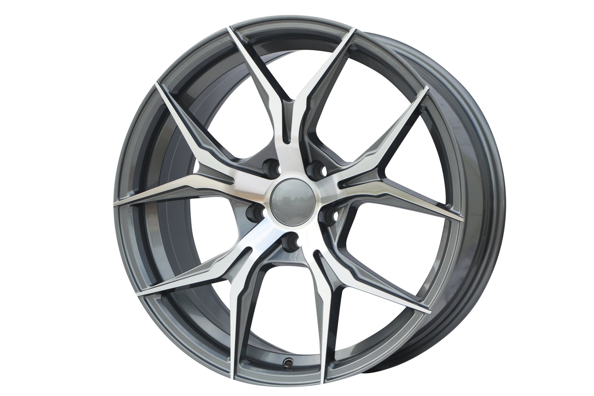 W531 1466 Gunmetal Machined Face 19x9.5 Et35 5x112/114.3 CB73.1 - Gun Hill Tire House (WTW - WHOLESALE TIRES & WHEELS)