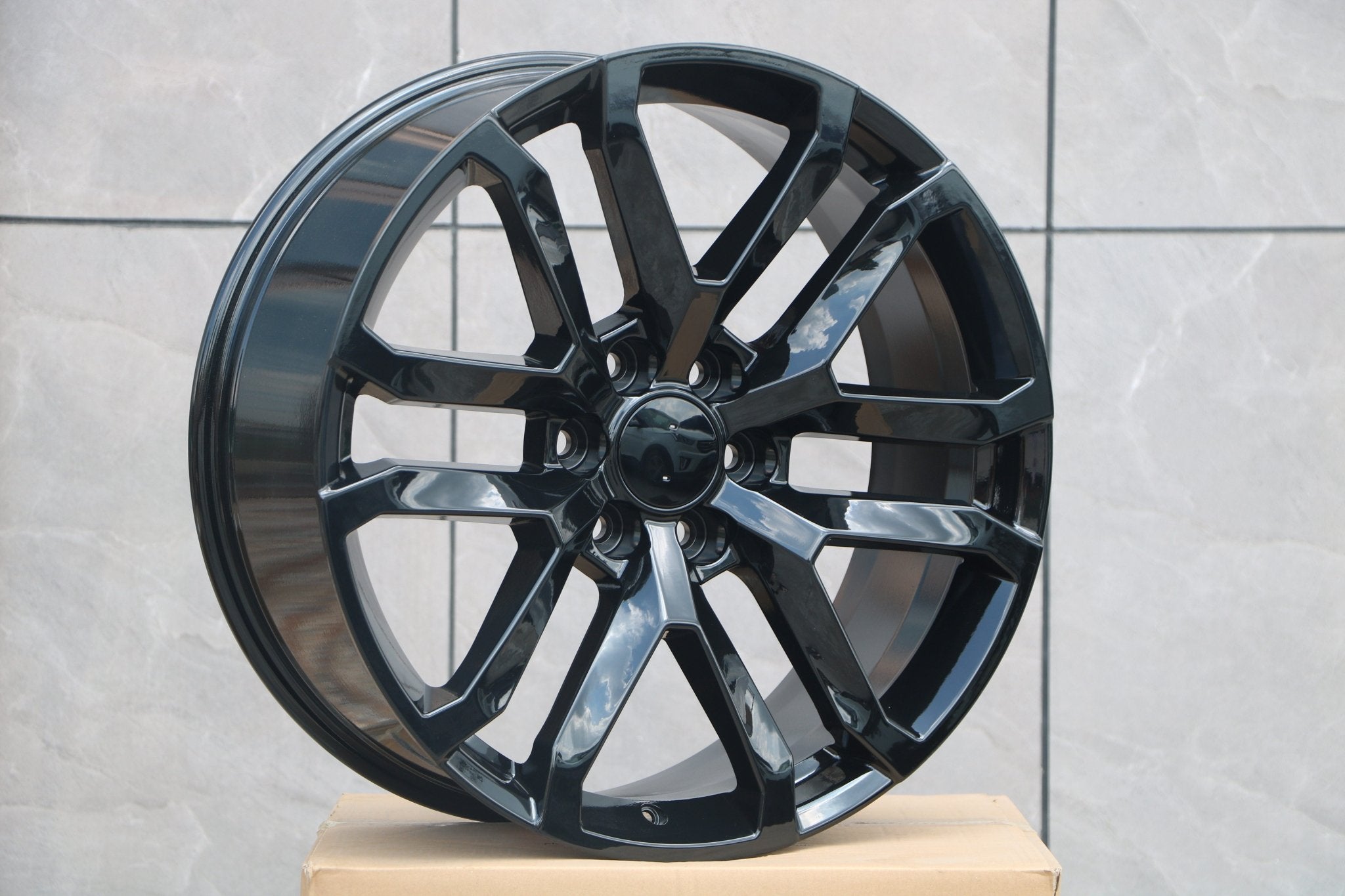 W573 D1444 Gloss Black 20x9.0 ET28 6*139.7 CB78.1 C1291 - 01 - Gun Hill Tire House (WTW - WHOLESALE TIRES & WHEELS)