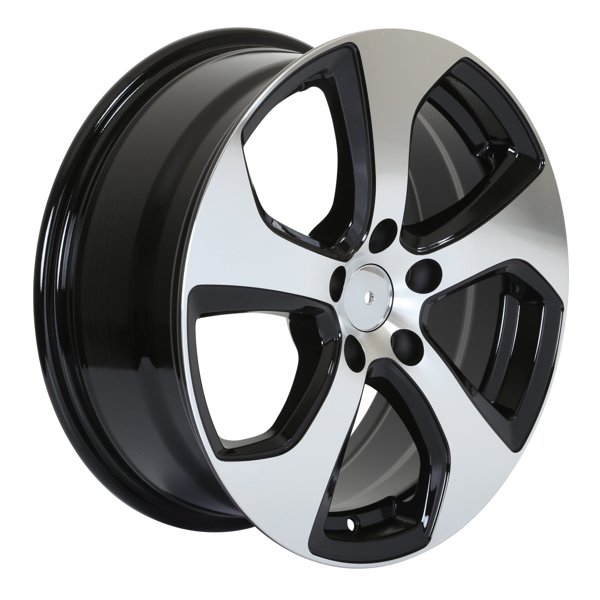 W602 Black Machined Face 17*7.0 ET45 5*112 CB57.1 C030A - C - Gun Hill Tire House (WTW - WHOLESALE TIRES & WHEELS)
