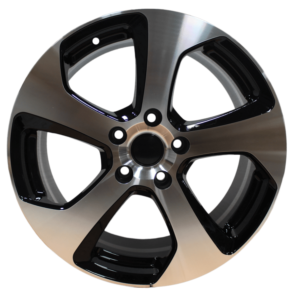 W602 Black Machined Face 17*7.0 ET45 5*112 CB57.1 C030A - C - Gun Hill Tire House (WTW - WHOLESALE TIRES & WHEELS)