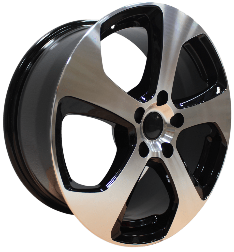 W602 Black Machined Face 17*7.0 ET45 5*112 CB57.1 C030A - C - Gun Hill Tire House (WTW - WHOLESALE TIRES & WHEELS)