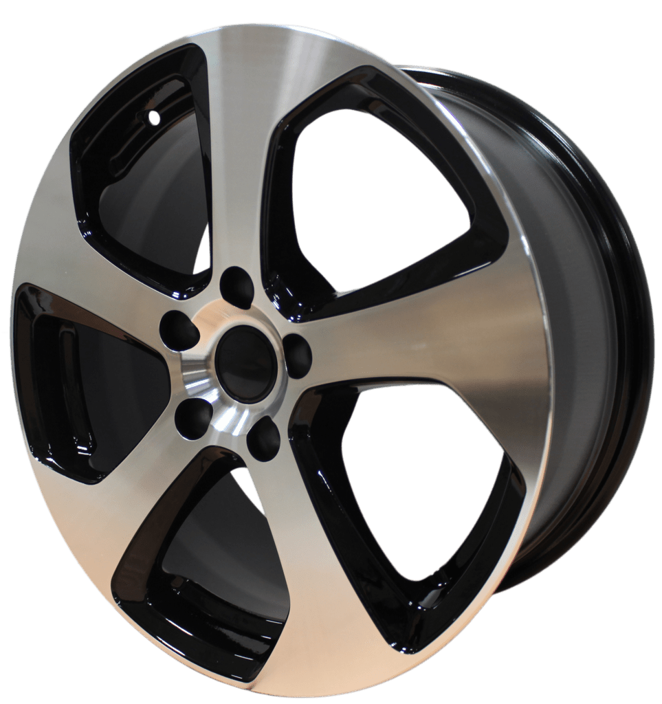 W602 Black Machined Face 17*7.0 ET45 5*112 CB57.1 C030A - C - Gun Hill Tire House (WTW - WHOLESALE TIRES & WHEELS)