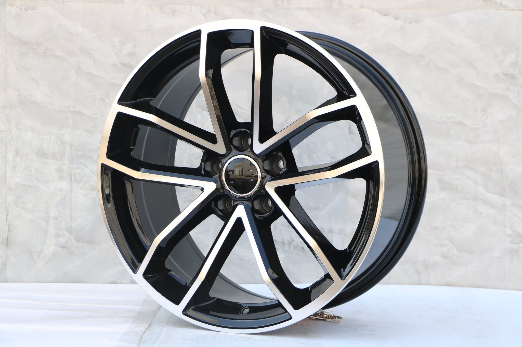 W603 Black Machined Face 20x9.0 ET35 5x112 CB66.6 - Gun Hill Tire House (WTW - WHOLESALE TIRES & WHEELS)
