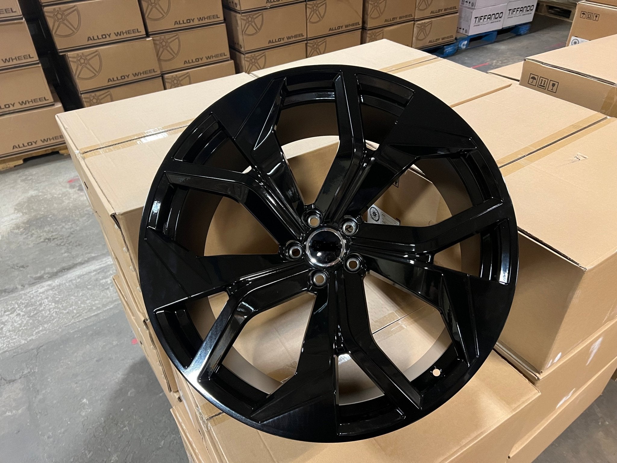 W616 D1637 Gloss Black 22x10 ET20 5x112 CB66.6 - Gun Hill Tire House (WTW - WHOLESALE TIRES & WHEELS)
