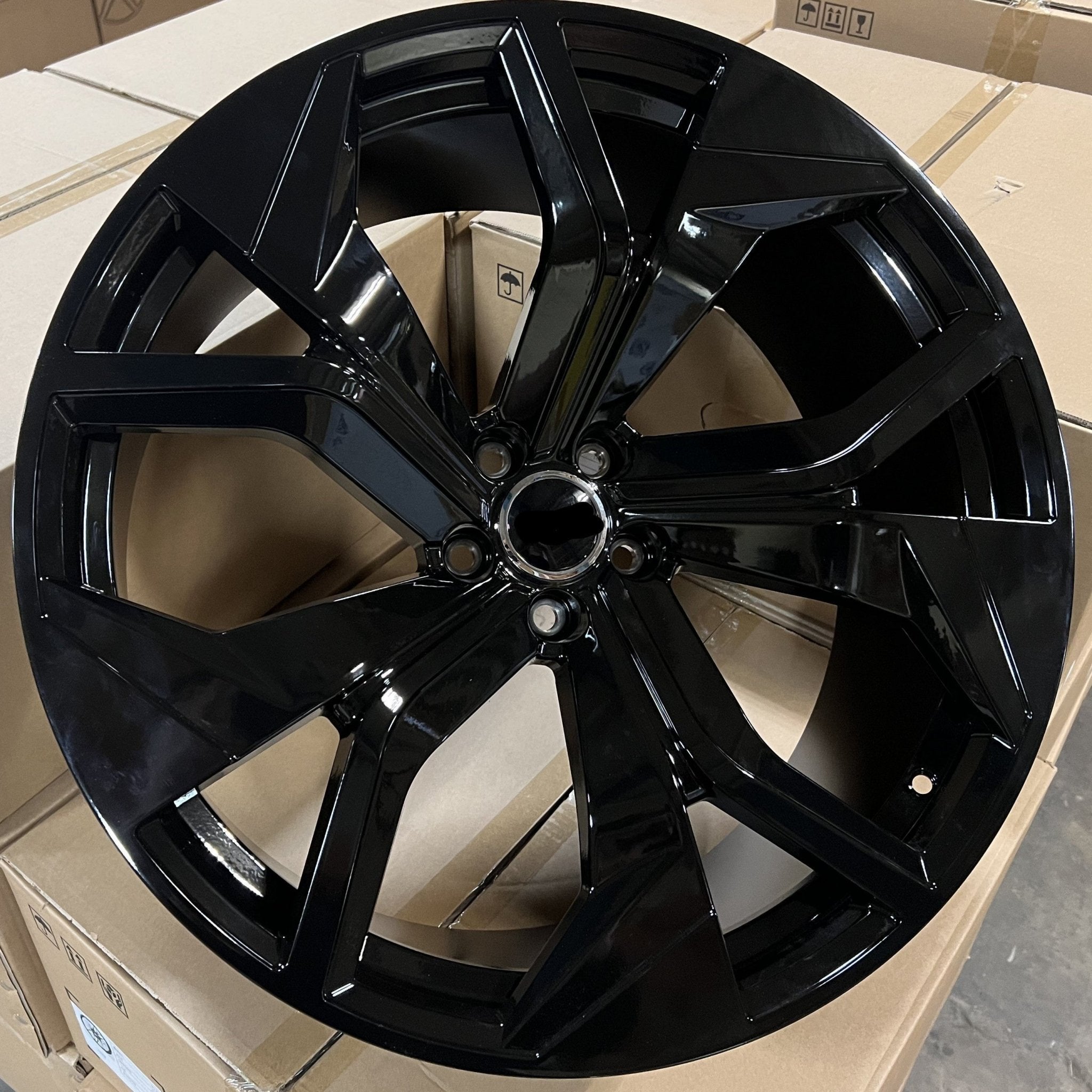 W616 D1637 Gloss Black 22x10 ET20 5x112 CB66.6 - Gun Hill Tire House (WTW - WHOLESALE TIRES & WHEELS)