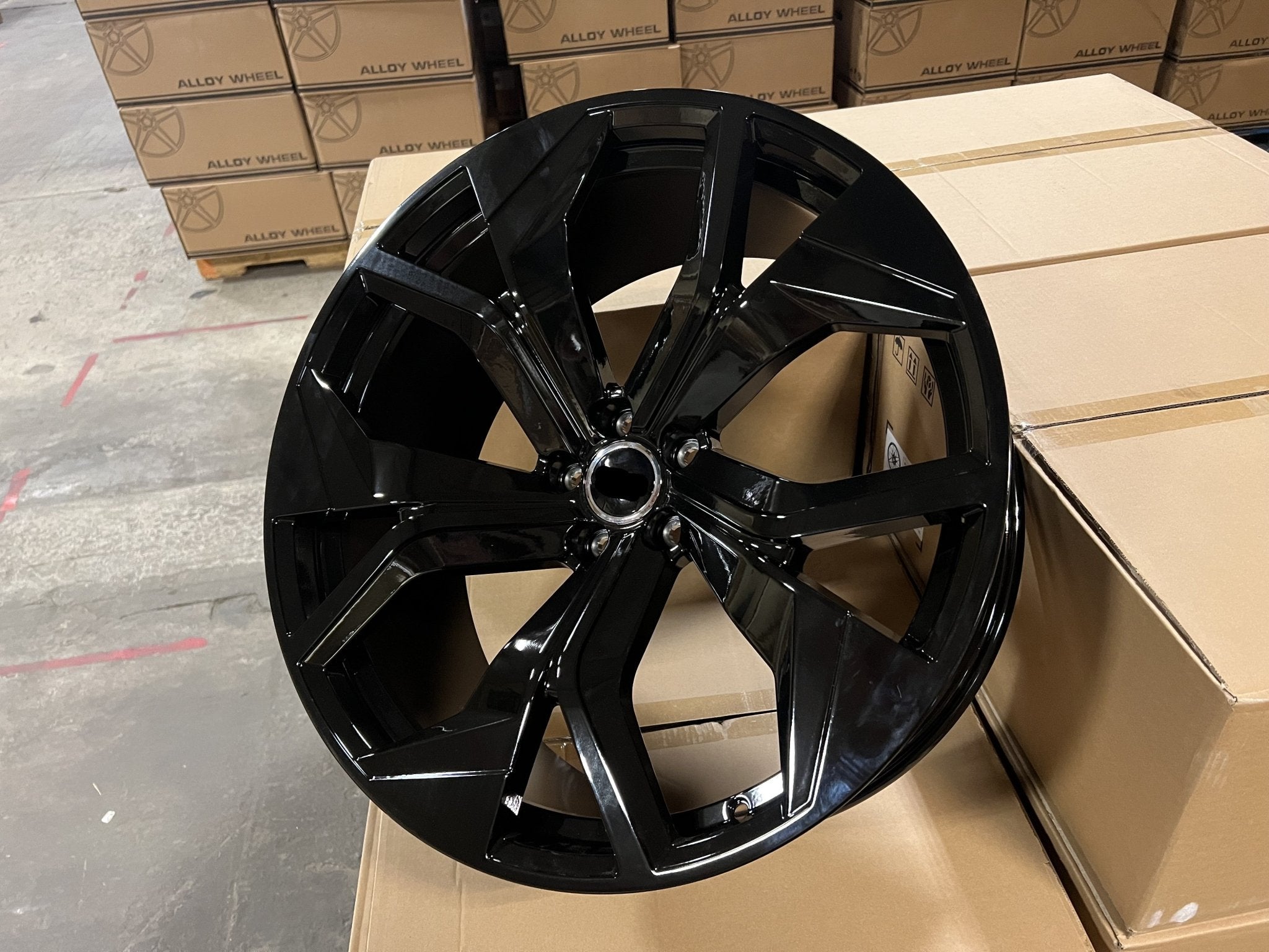 W616 D1637 Gloss Black 22x10 ET20 5x112 CB66.6 - Gun Hill Tire House (WTW - WHOLESALE TIRES & WHEELS)