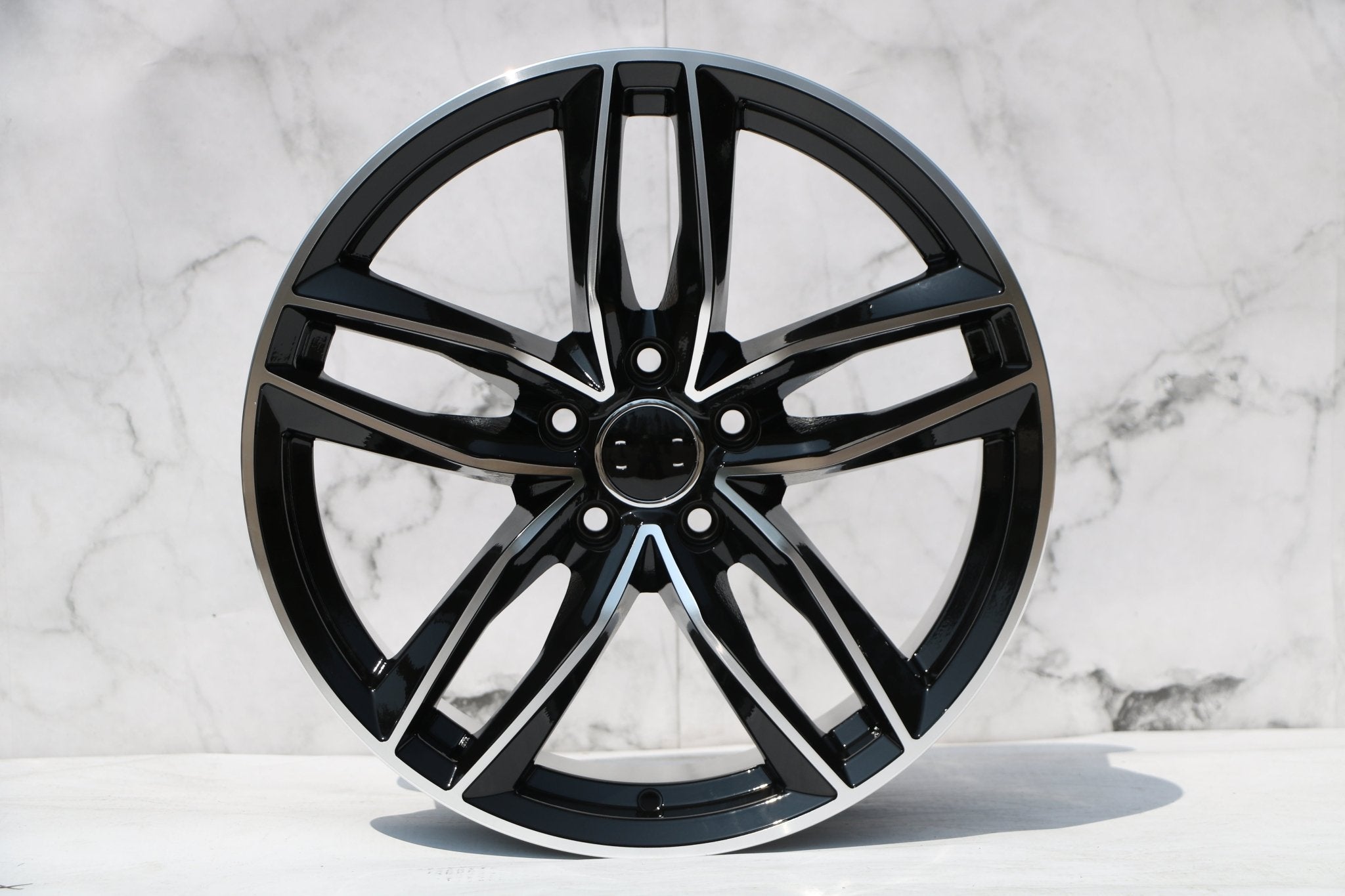 W627 1126 Black Machined Face 19x8.5 ET35 5x112 CB66.5 - Gun Hill Tire House (WTW - WHOLESALE TIRES & WHEELS)