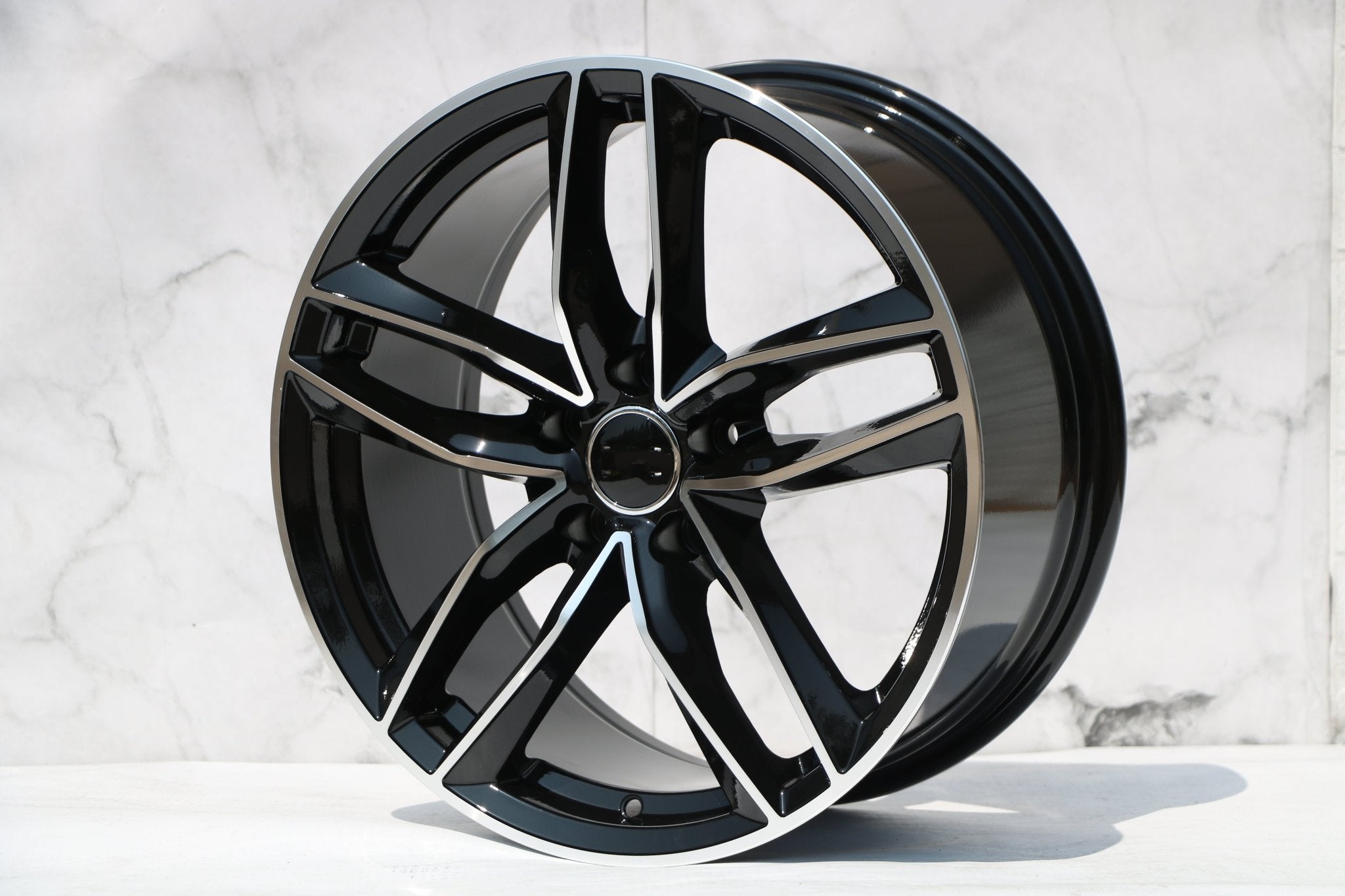 W627 1126 Black Machined Face 18x8.0 5x112 ET35 CB66.6 - Gun Hill Tire House (WTW - WHOLESALE TIRES & WHEELS)