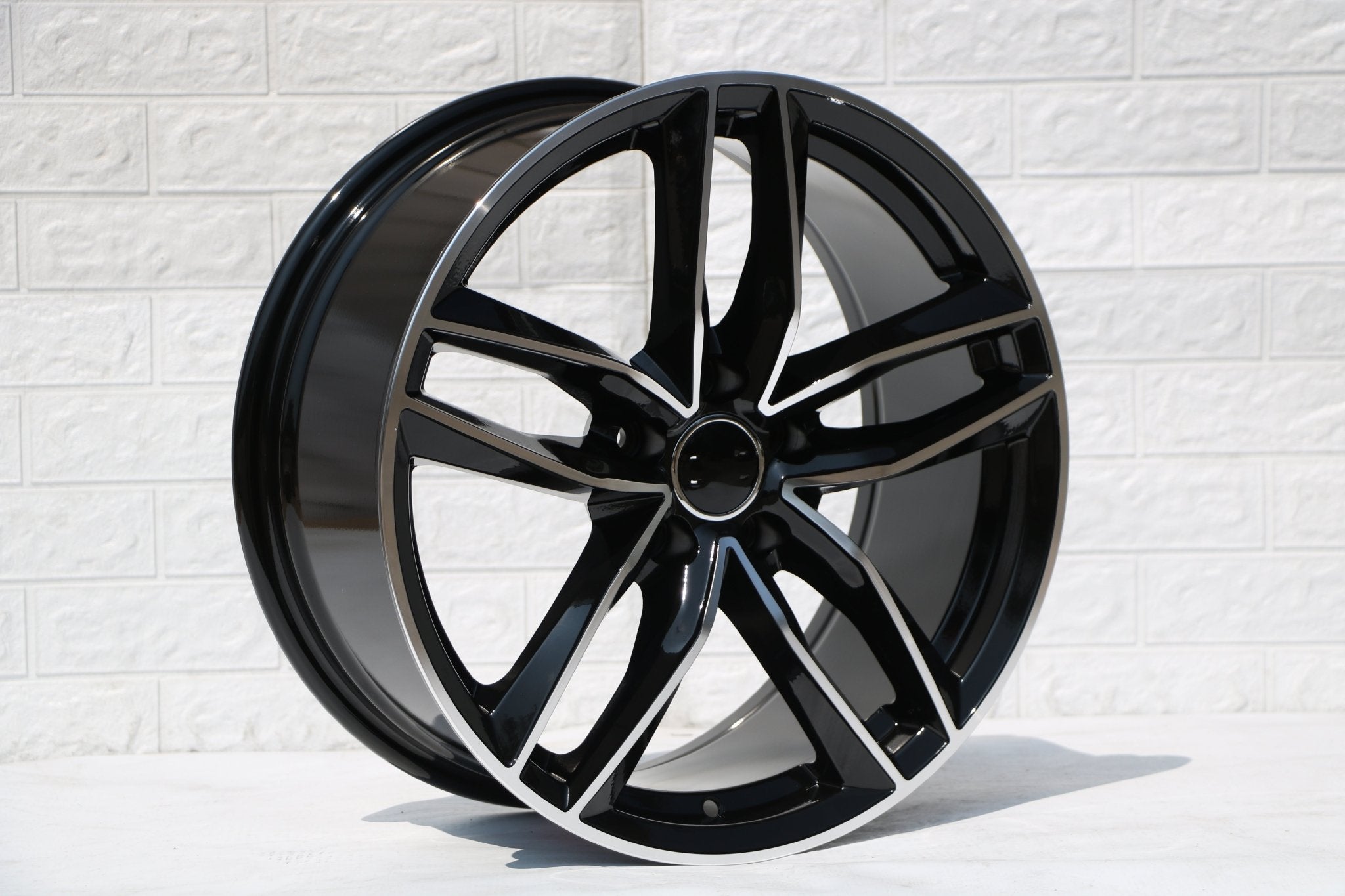 W627 1126 Black Machined Face 18x8.0 5x112 ET35 CB66.6 - Gun Hill Tire House (WTW - WHOLESALE TIRES & WHEELS)