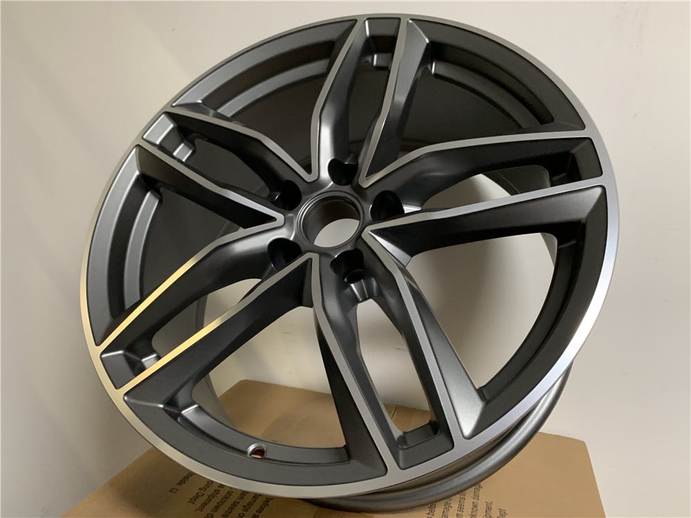 W627 Gunmetal Machined Face 22x9.0 ET50 5x130 CB71.5 1126 47lbs - Gun Hill Tire House (WTW - WHOLESALE TIRES & WHEELS)