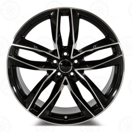 W627 1126 Black Machined Face 18x8.0 5x112 ET35 CB66.6 - Gun Hill Tire House (WTW - WHOLESALE TIRES & WHEELS)