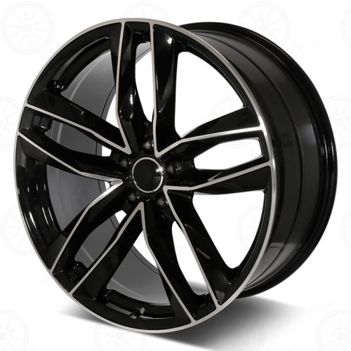 W627 1126 Black Machined Face 19x8.5 ET35 5x112 CB66.5 - Gun Hill Tire House (WTW - WHOLESALE TIRES & WHEELS)