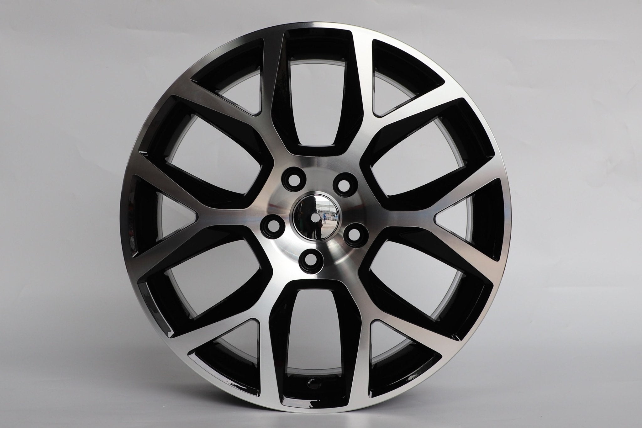 W640 - Black Machine Face 18*7.5 ET45 5*112 CB57.1 - Gun Hill Tire House (WTW - WHOLESALE TIRES & WHEELS)