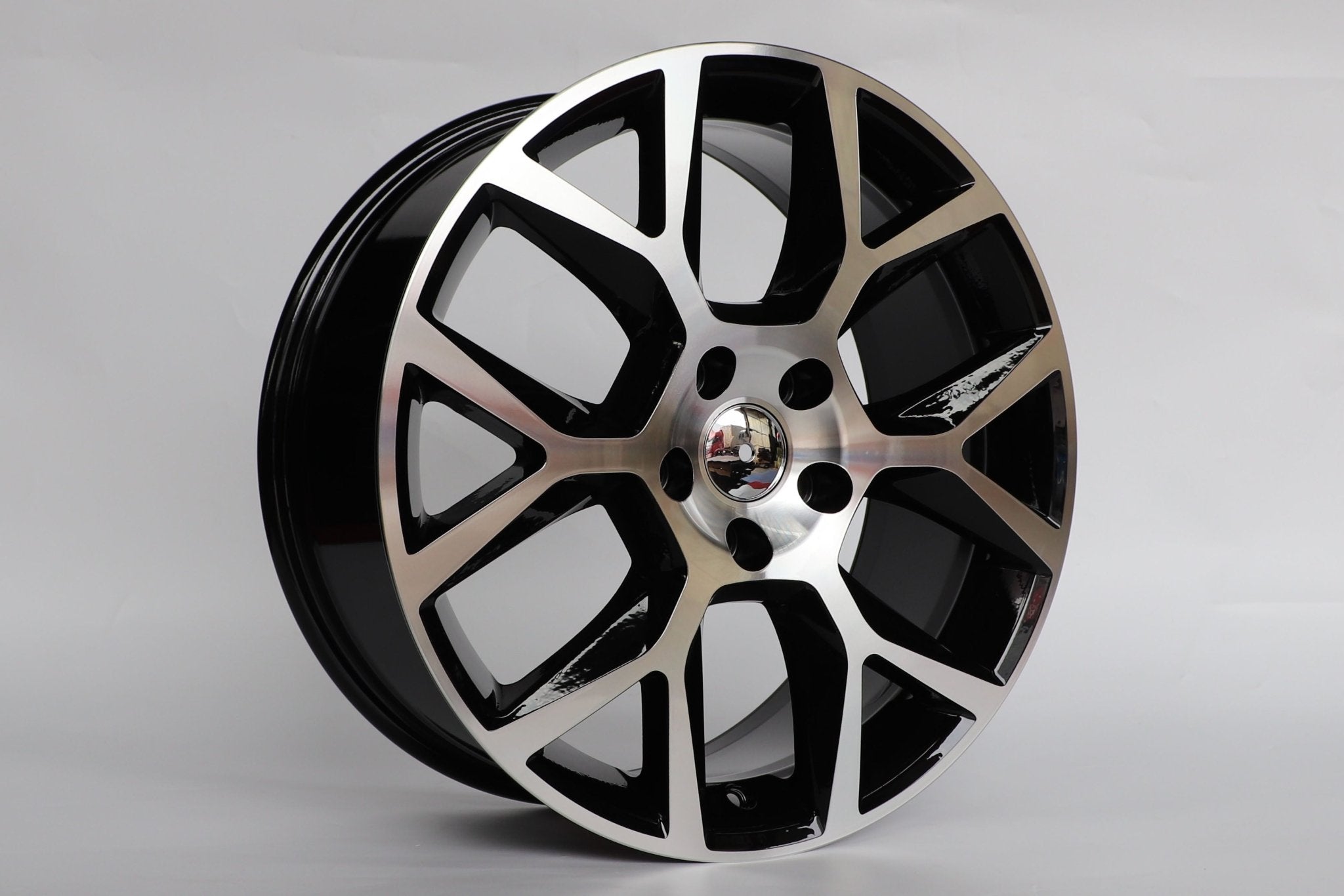 W640 - Black Machine Face 18*7.5 ET45 5*112 CB57.1 - Gun Hill Tire House (WTW - WHOLESALE TIRES & WHEELS)