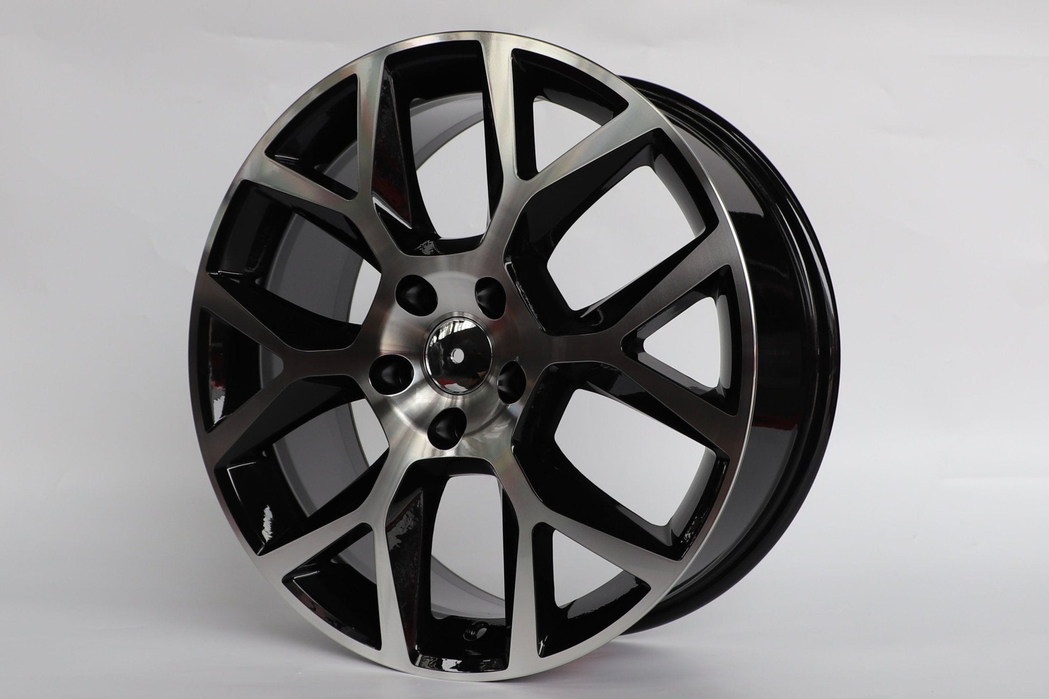 W640 - Black Machine Face 18*7.5 ET45 5*112 CB57.1 - Gun Hill Tire House (WTW - WHOLESALE TIRES & WHEELS)