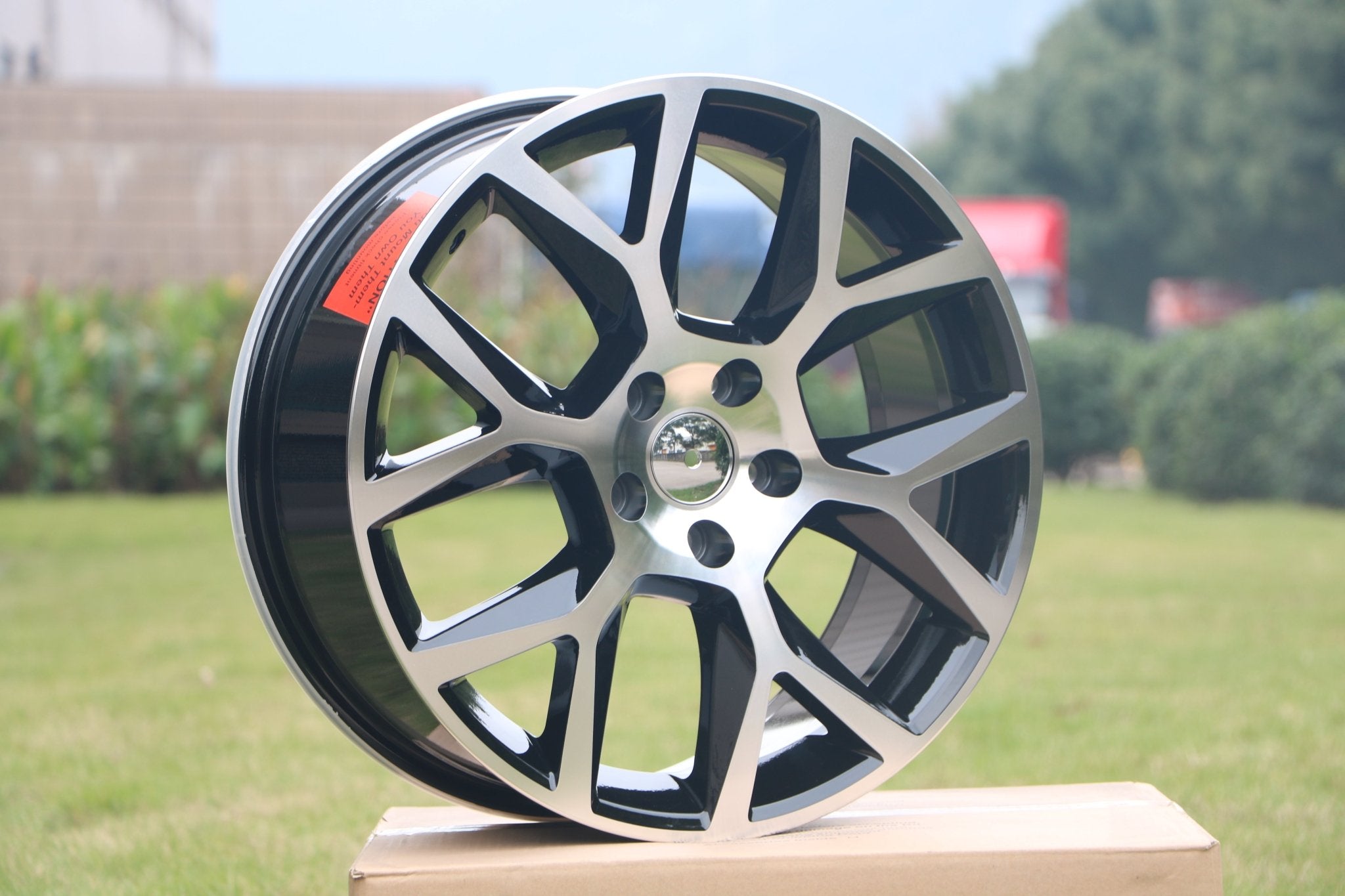 W640 - Black Machine Face 18*7.5 ET45 5*112 CB57.1 - Gun Hill Tire House (WTW - WHOLESALE TIRES & WHEELS)