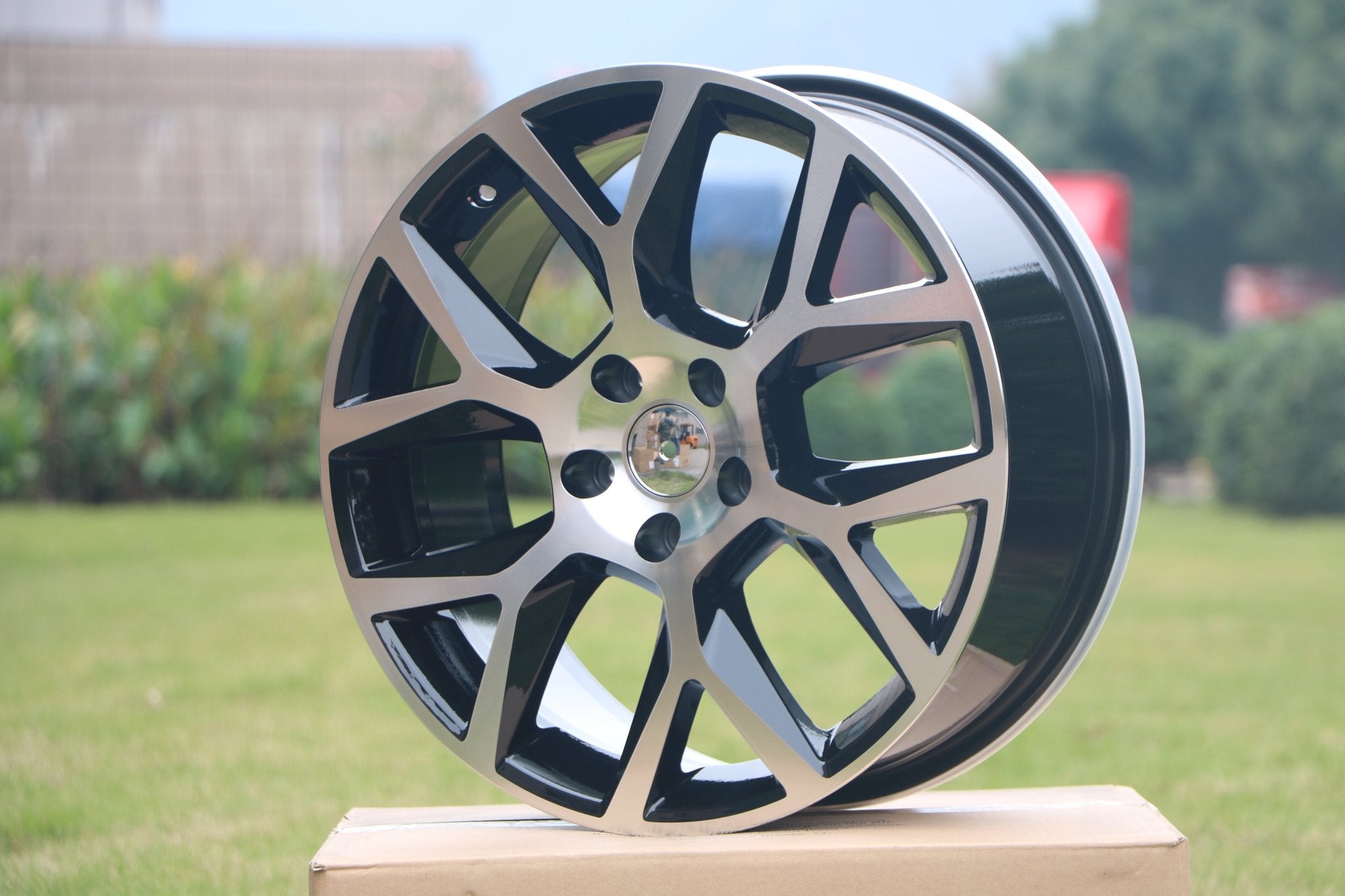 W640 - Black Machine Face 18*7.5 ET45 5*112 CB57.1 - Gun Hill Tire House (WTW - WHOLESALE TIRES & WHEELS)