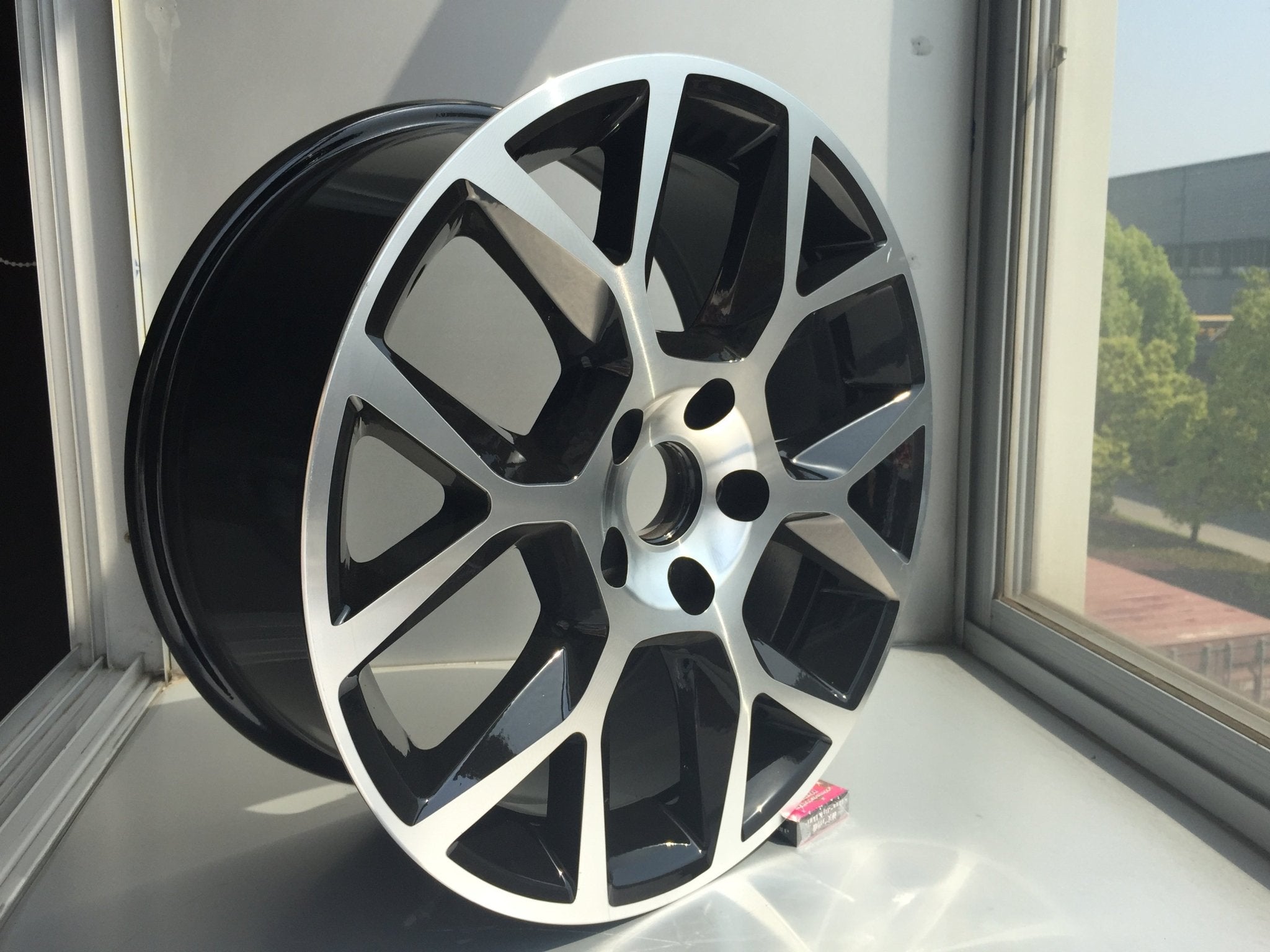 W640 - Black Machine Face 18*7.5 ET45 5*112 CB57.1 - Gun Hill Tire House (WTW - WHOLESALE TIRES & WHEELS)