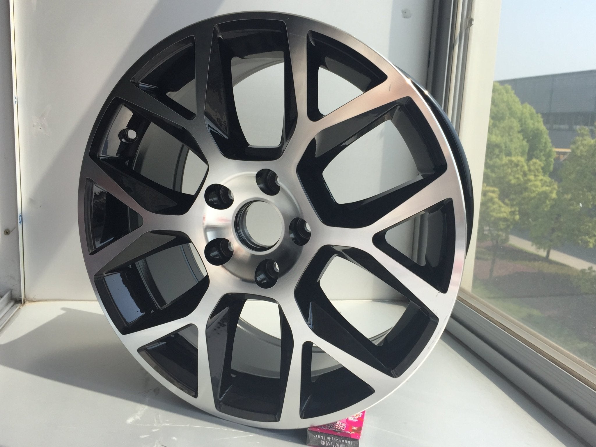 W640 - Black Machine Face 18*7.5 ET45 5*112 CB57.1 - Gun Hill Tire House (WTW - WHOLESALE TIRES & WHEELS)