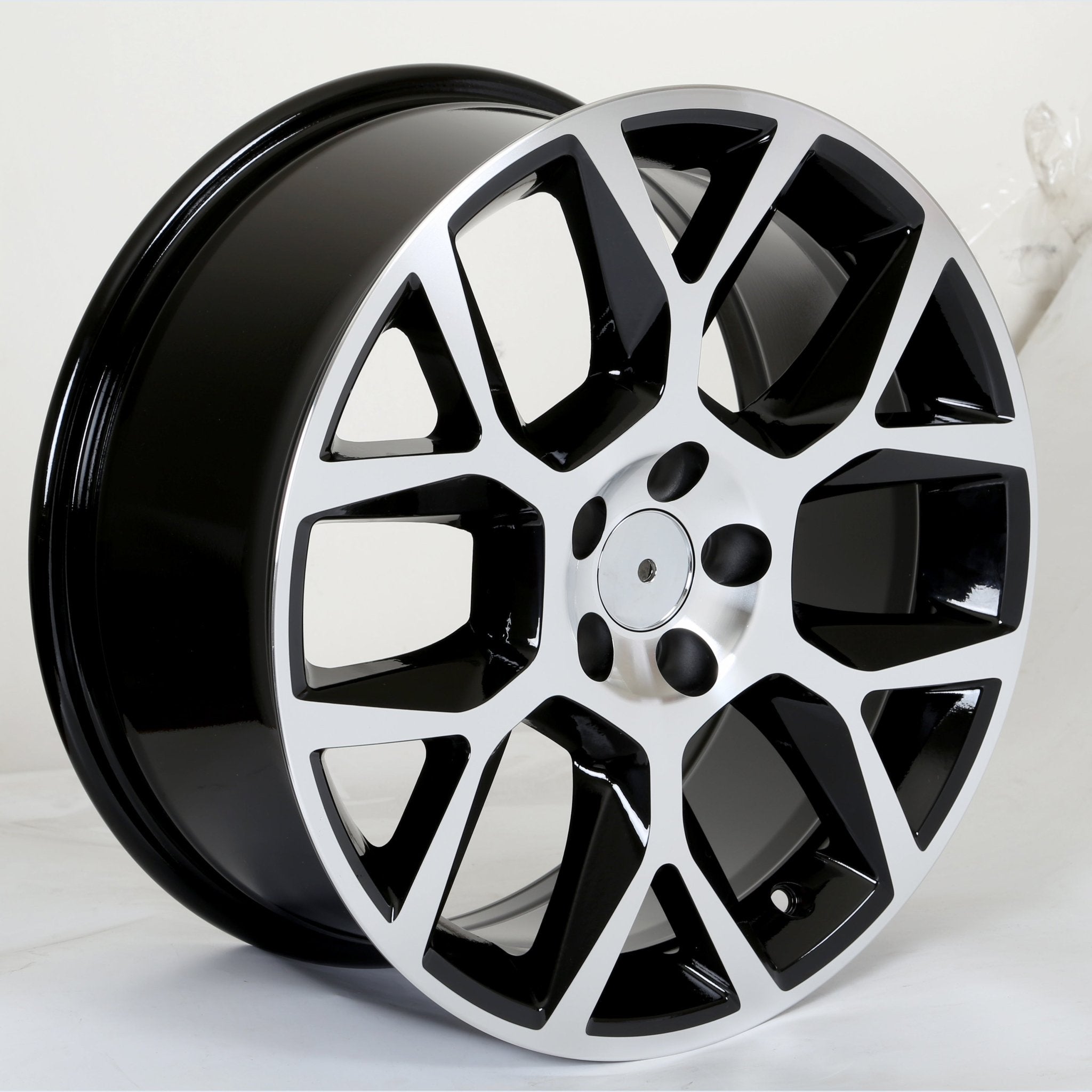W640 - Black Machine Face 18*7.5 ET45 5*112 CB57.1 - Gun Hill Tire House (WTW - WHOLESALE TIRES & WHEELS)