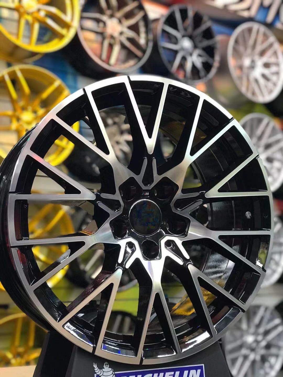 W701 Black Machined Face 19x9.5 ET35 5x120 CB72.56 - Gun Hill Tire House (WTW - WHOLESALE TIRES & WHEELS)