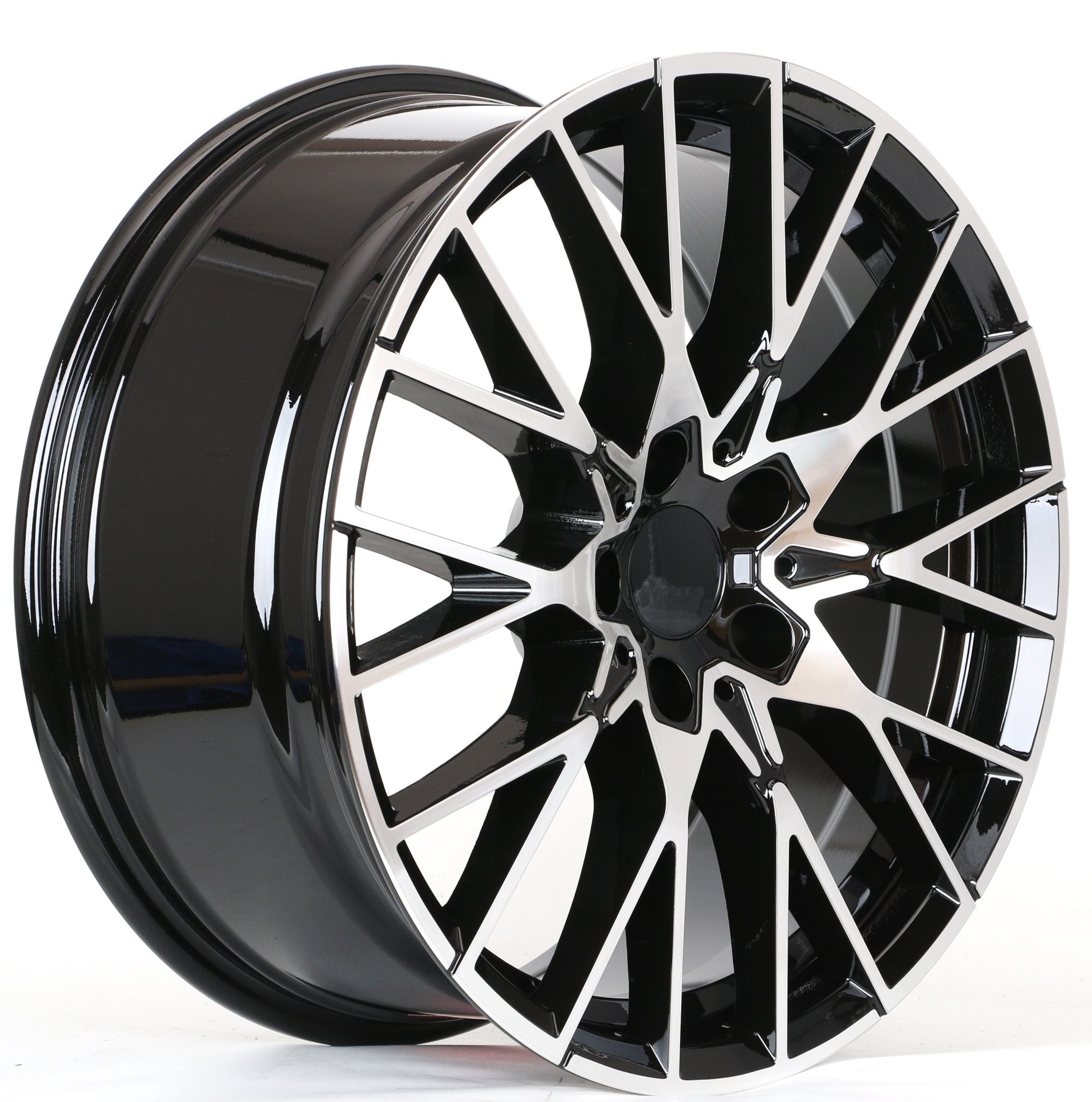W701 Black Machined Face 19x9.5 ET35 5x120 CB72.56 - Gun Hill Tire House (WTW - WHOLESALE TIRES & WHEELS)