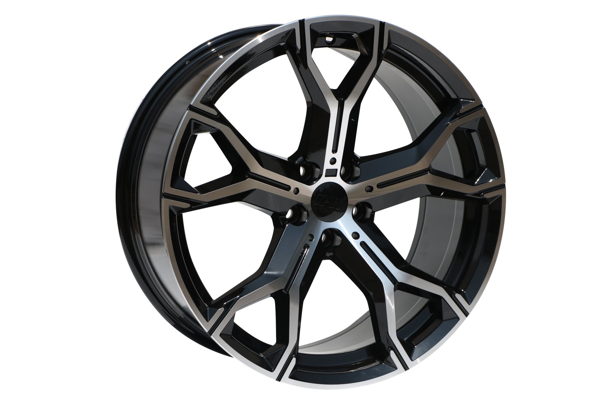 W702 D1538 Black Machined Face 22x10.5 ET40 5x120 CB74.1 - Gun Hill Tire House (WTW - WHOLESALE TIRES & WHEELS)