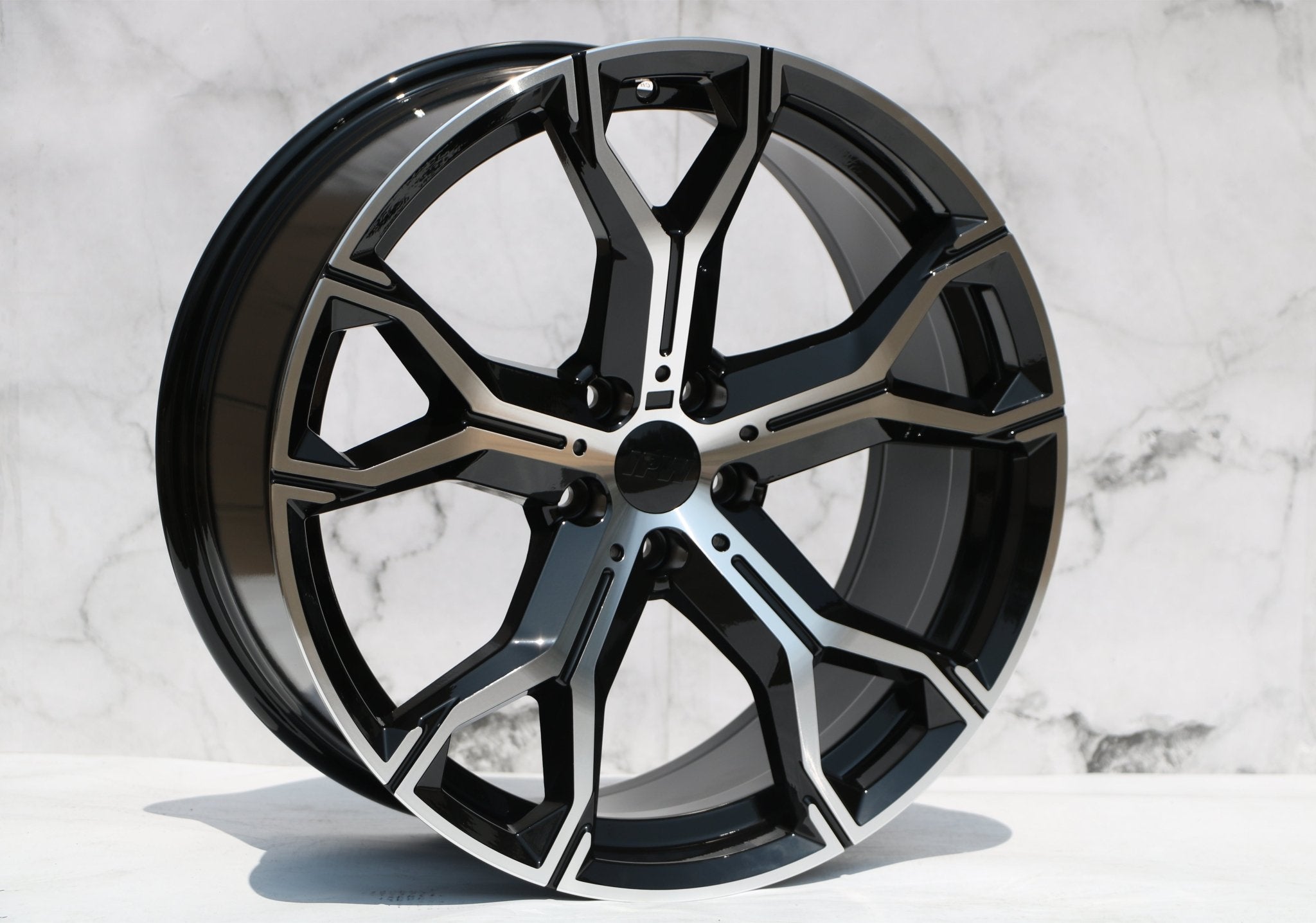W702 D1538 Black Machined Face 22x10.5 ET40 5x120 CB74.1 - Gun Hill Tire House (WTW - WHOLESALE TIRES & WHEELS)