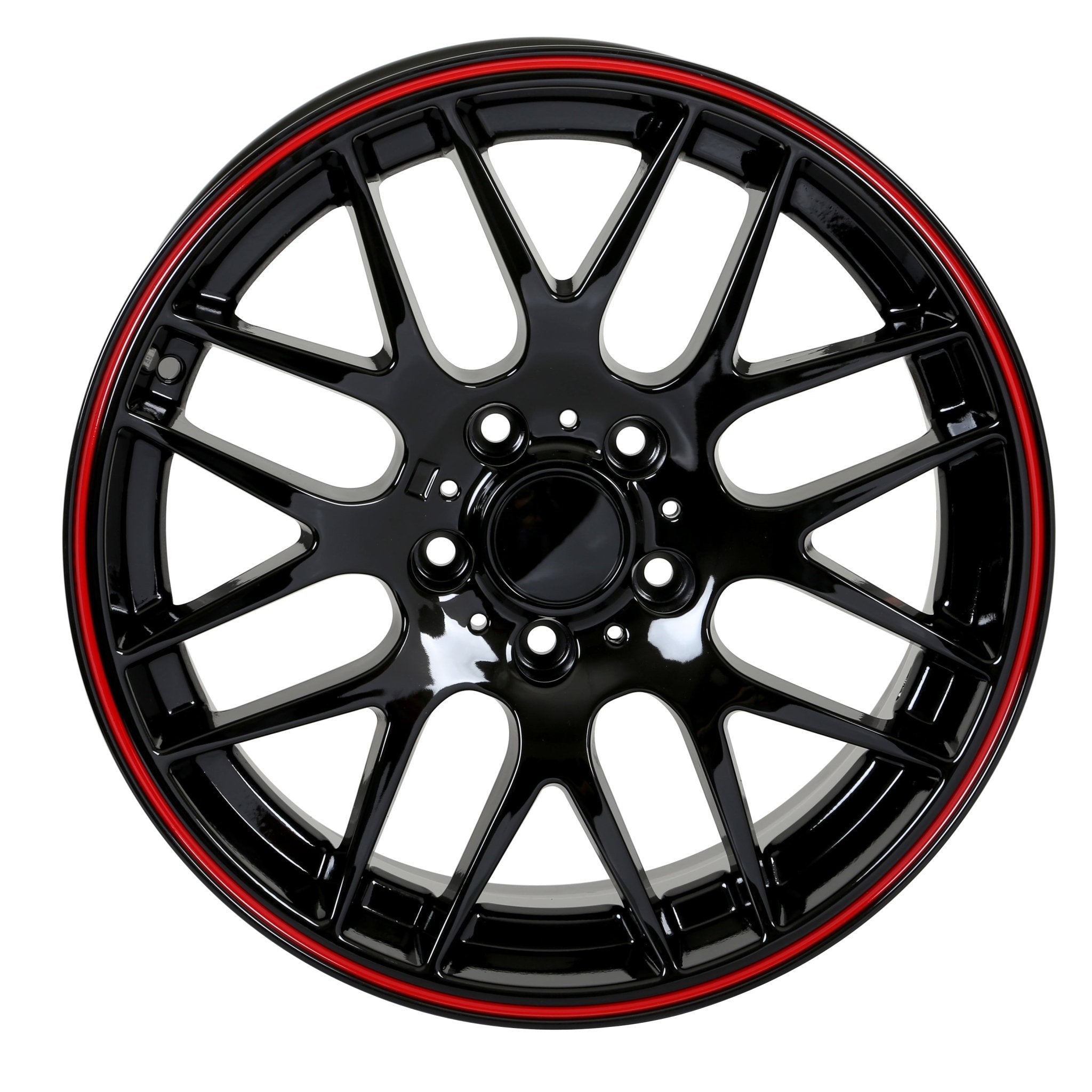 W703 - Black Red Lip 19*9.5 ET35 5*120 CB72.6 - Gun Hill Tire House (WTW - WHOLESALE TIRES & WHEELS)