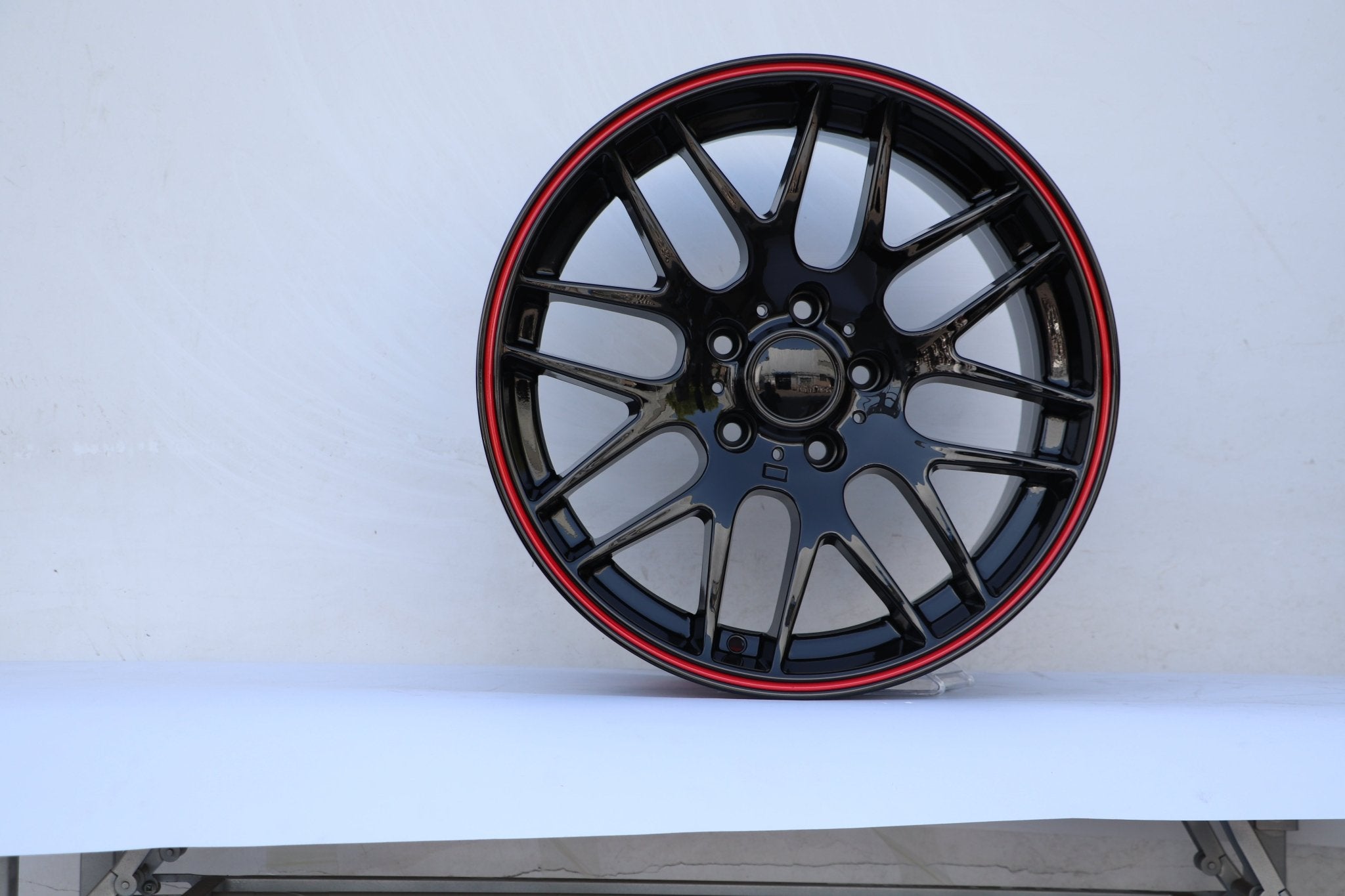 W703 - Black Red Lip 19*9.5 ET35 5*120 CB72.6 - Gun Hill Tire House (WTW - WHOLESALE TIRES & WHEELS)