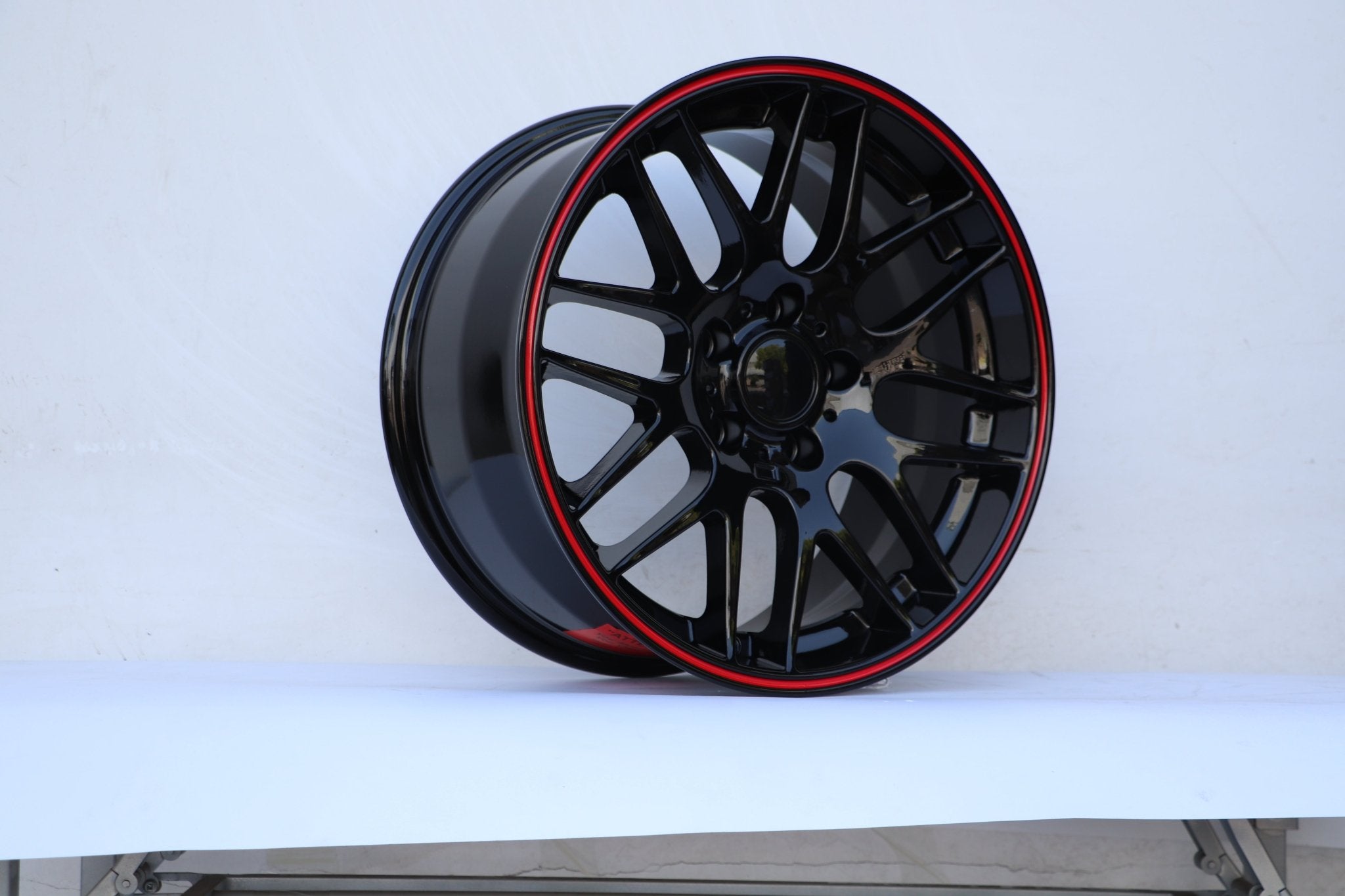 W703 - Black Red Lip 19*9.5 ET35 5*120 CB72.6 - Gun Hill Tire House (WTW - WHOLESALE TIRES & WHEELS)