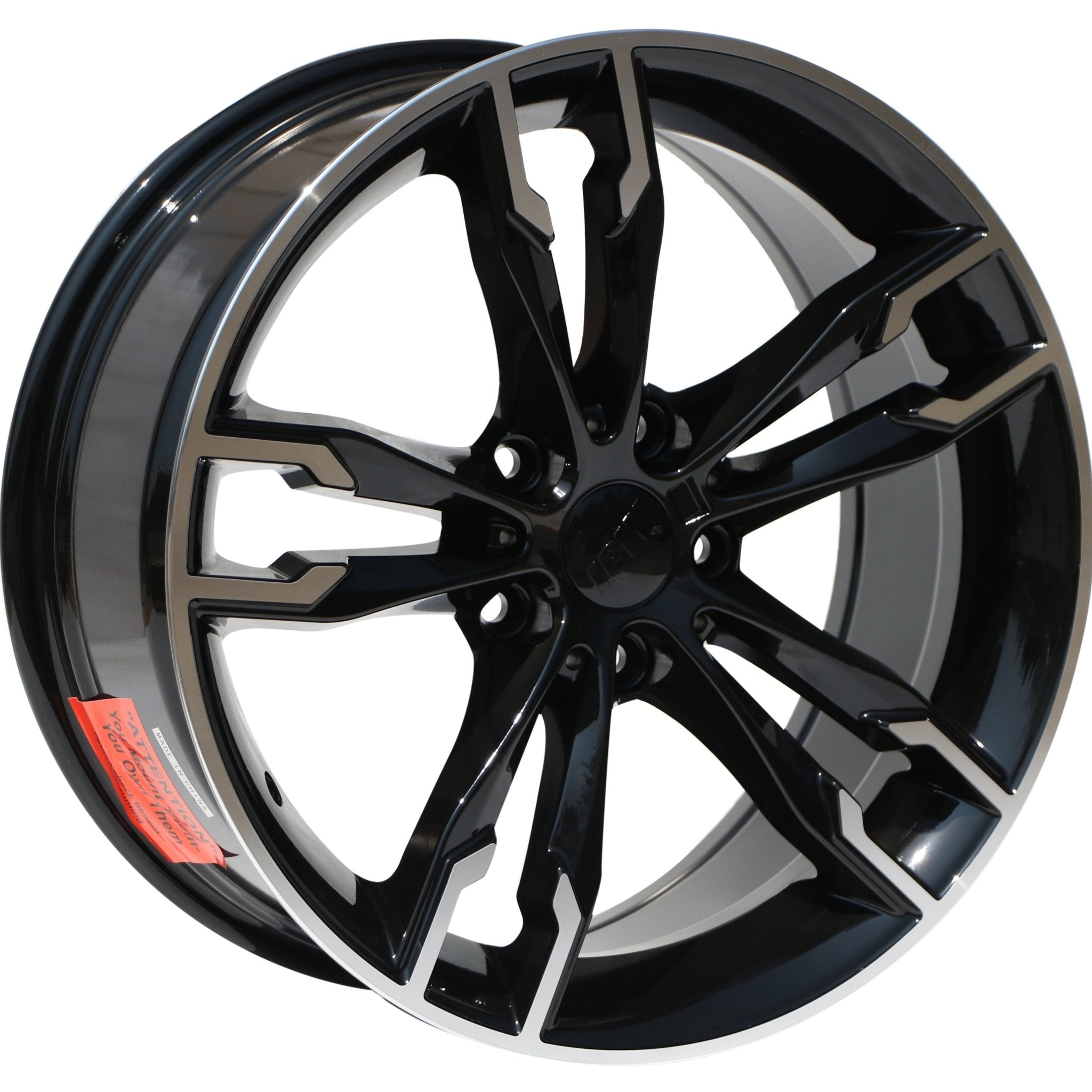 W707 1257 Black Machined Face 19x8.5 ET30 5x120 CB72.56 - Gun Hill Tire House (WTW - WHOLESALE TIRES & WHEELS)
