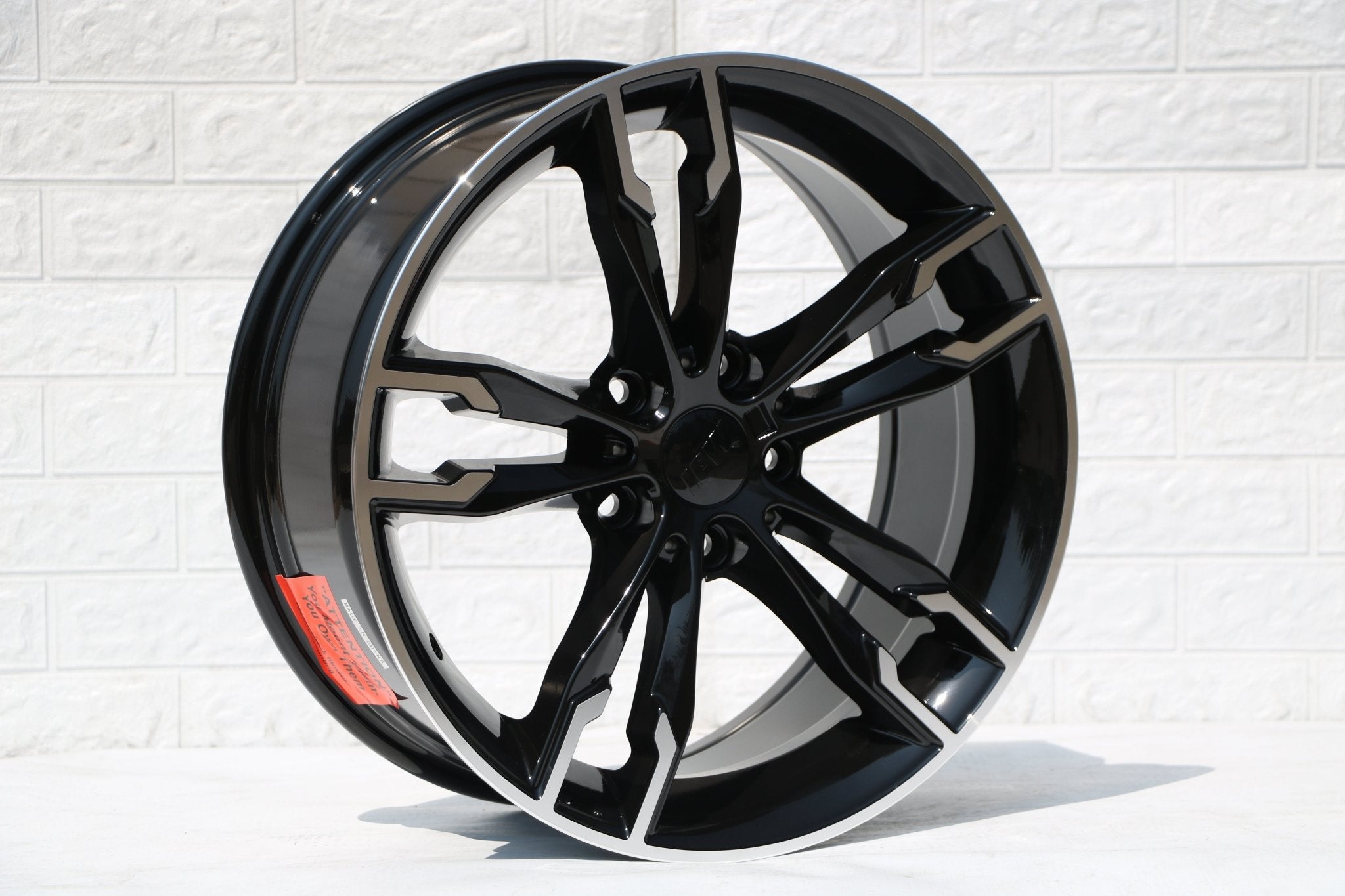 W707 1257 Black Machined Face 19x8.5 ET30 5x120 CB72.56 - Gun Hill Tire House (WTW - WHOLESALE TIRES & WHEELS)